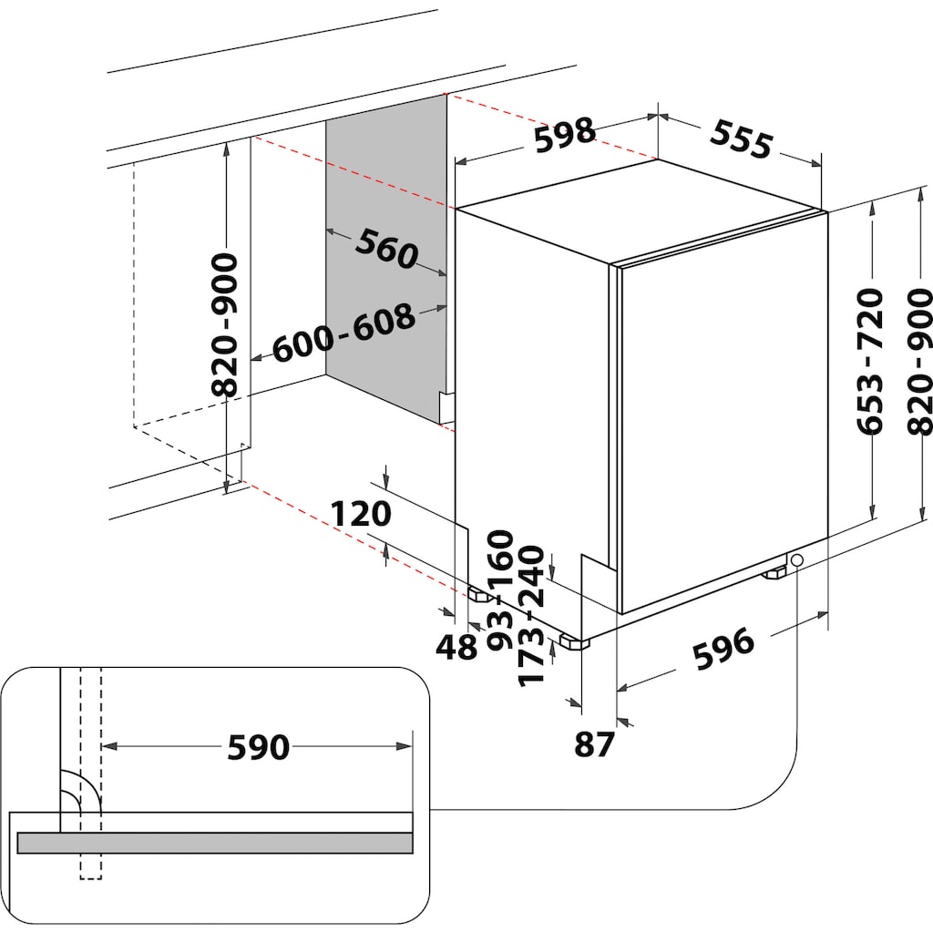 BAUKNECHT vollintegrierbarer Geschirrspüler »B2I HD526 A«, B2I HD526 A, 14 Maßgedecke