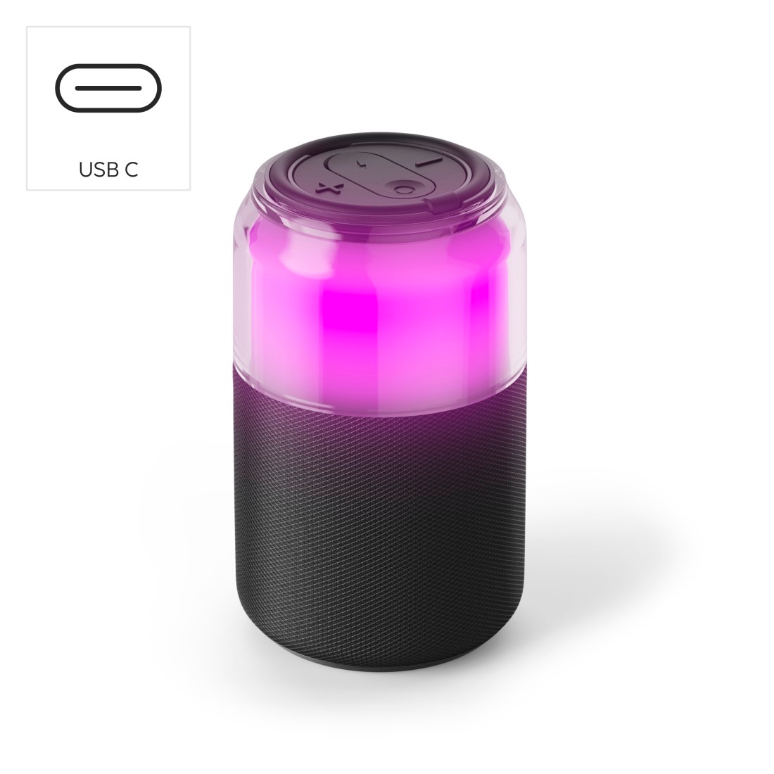 Hama Bluetooth-Lautsprecher »Bluetooth-Lautsprecher mit LED-Licht und True Wireless« ( ) LED-Lichtmodi, True Wireless Stereo, USB-A, Akku, Hängeschlaufe