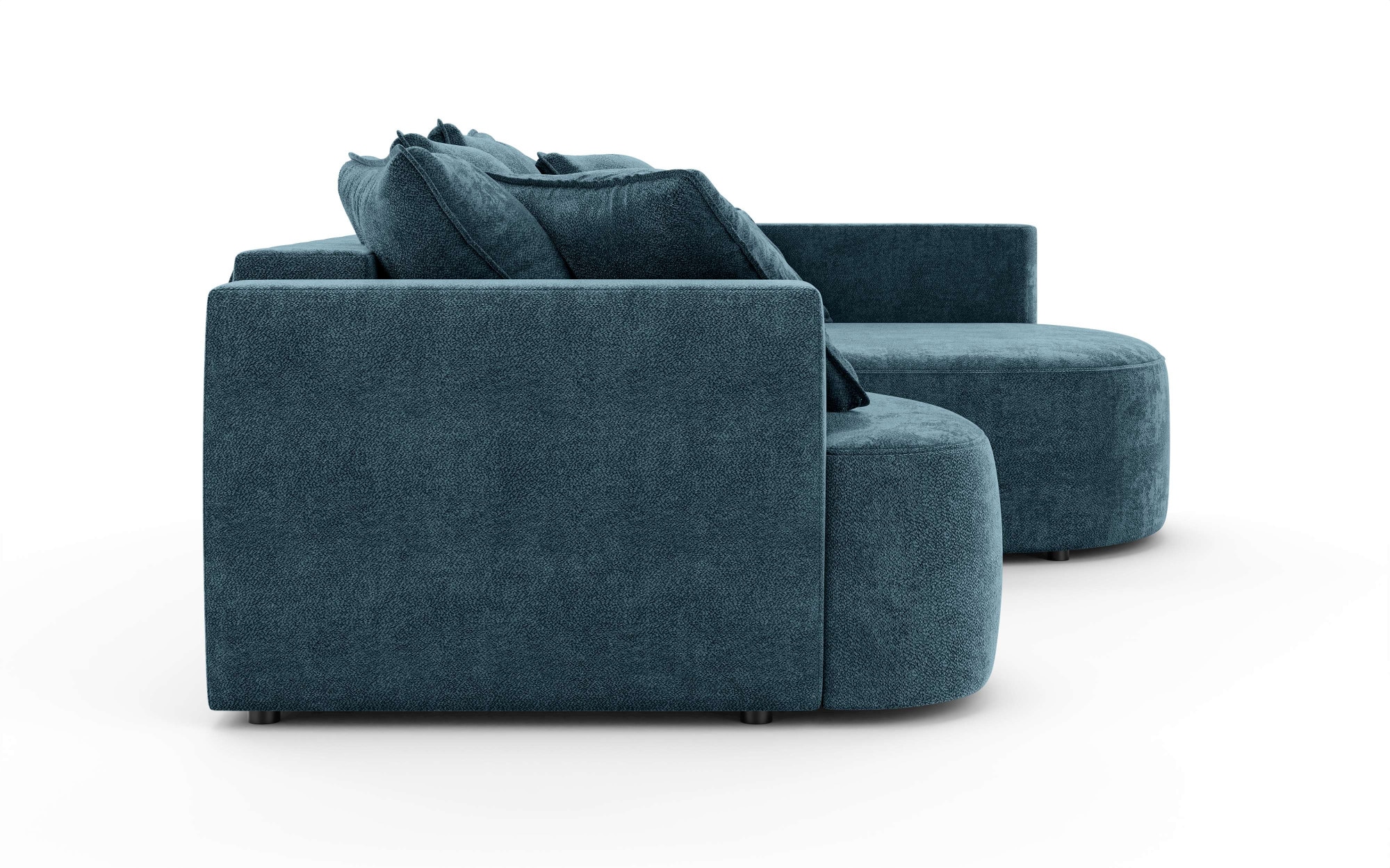 INOSIGN Ecksofa »Kahekili, Schlafsofa mit Bettkasten, Maße B/T/H: 255/181/90/ cm«, L-Form mit Wellenunterfederung, 7 Rückenkissen und 2 Zierkissen