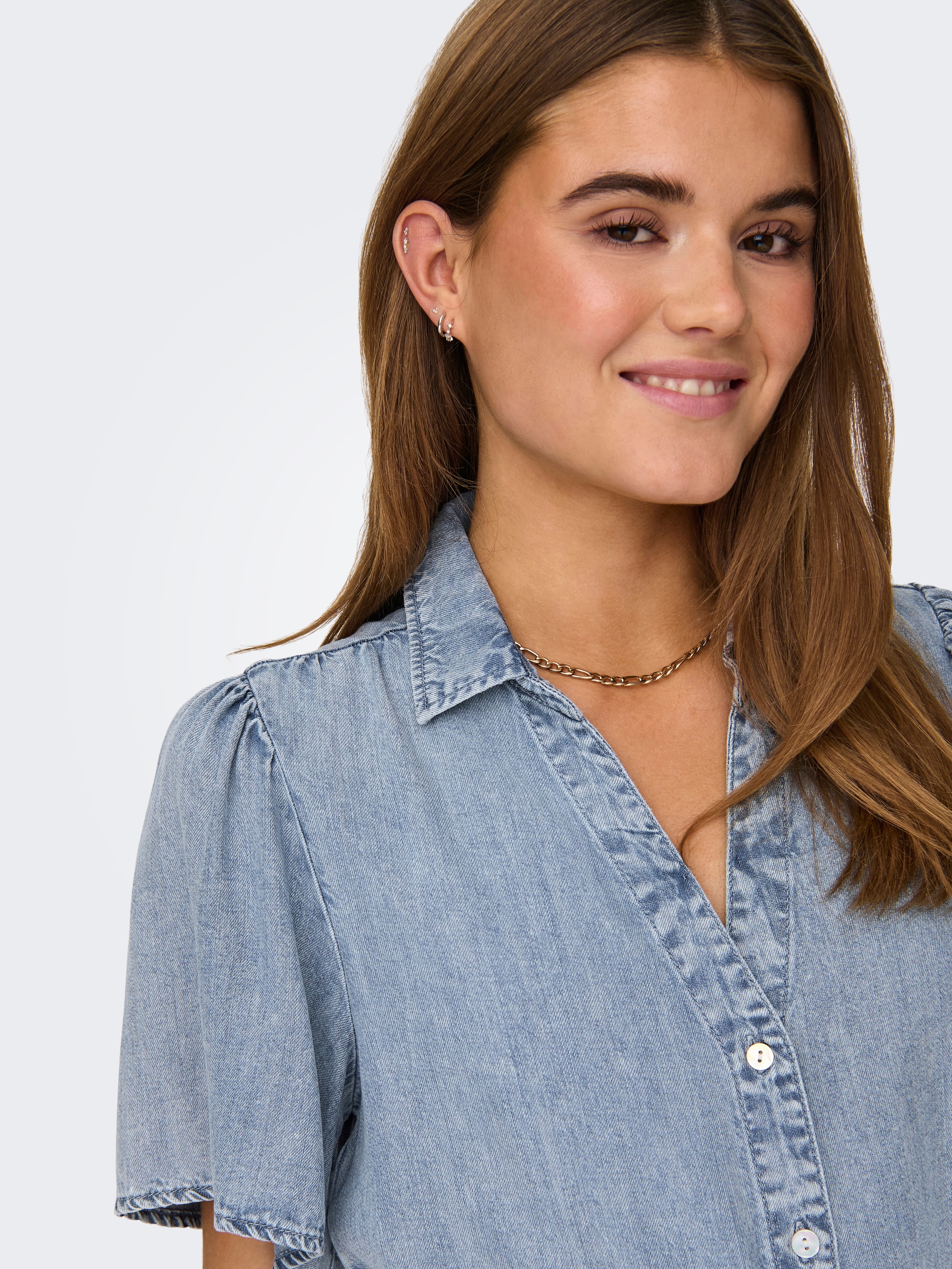 ONLY Jeanskleid »ONLHELENA SS BELTED DNM DRESS QYT« Viskose, regular fit