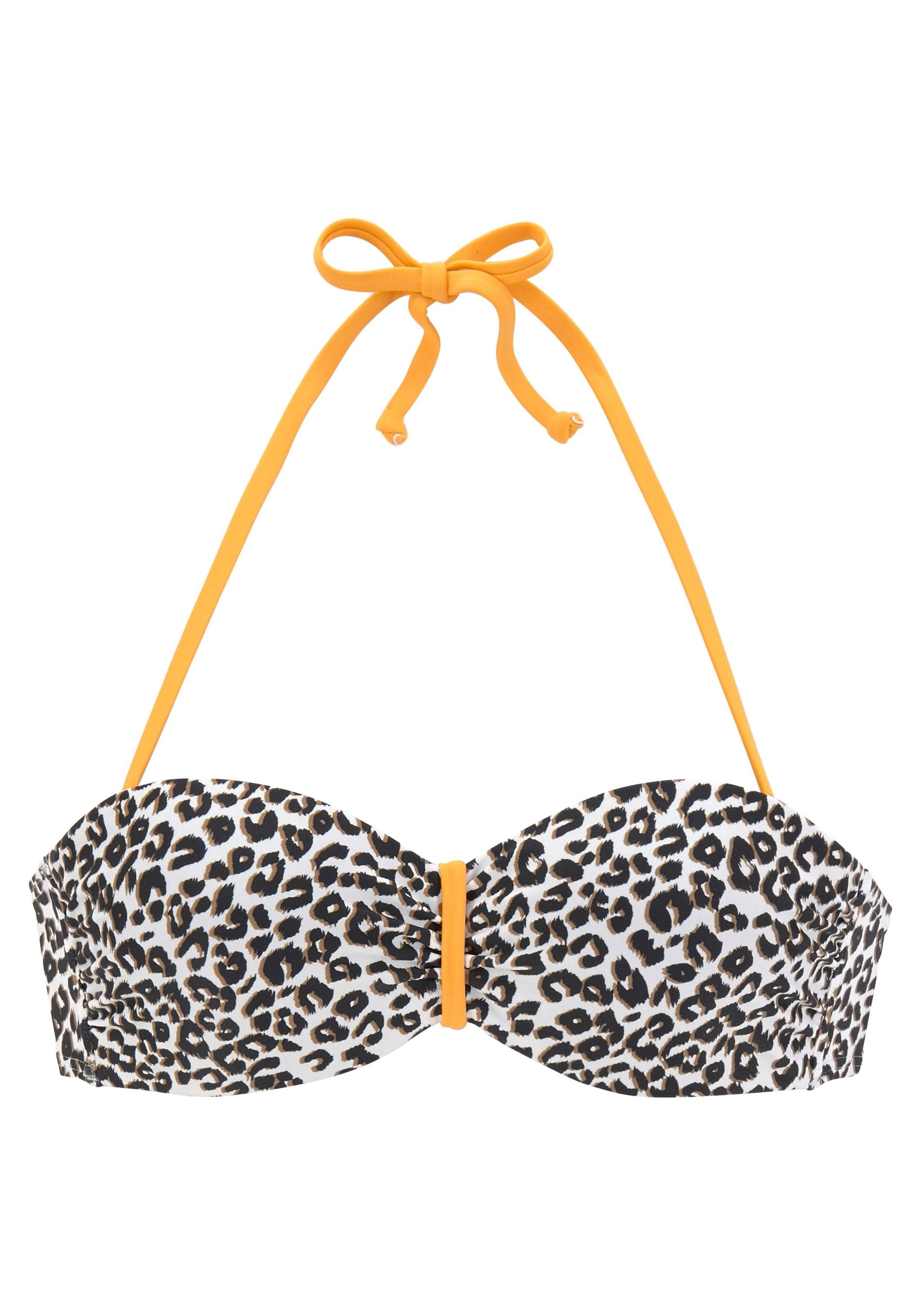 2. Bild von Buffalo Bügel-Bandeau-Bikini-Top »Kitty«, mit Animalprint und kontrastfarbenen Details