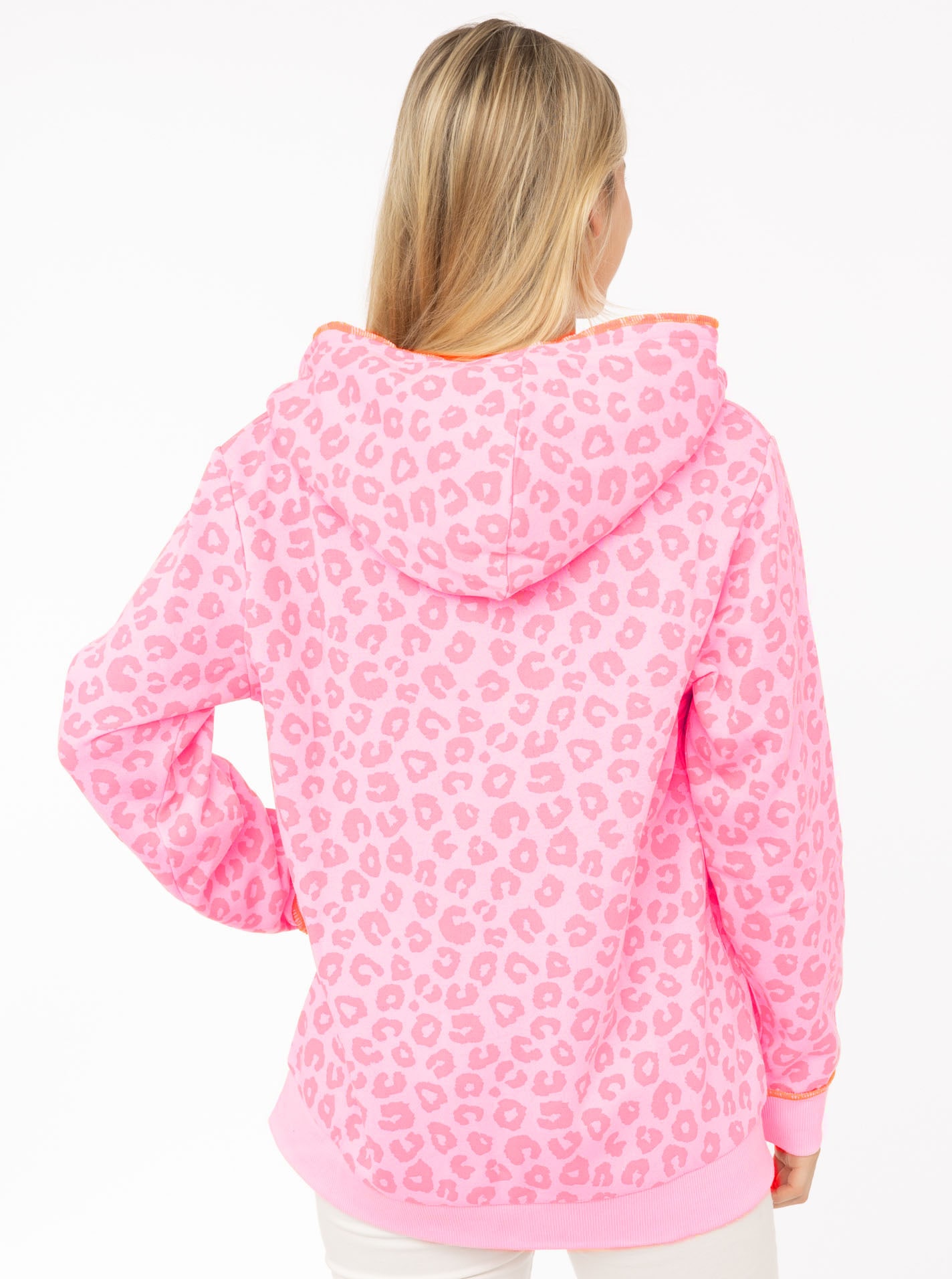 Zwillingsherz Kapuzensweatjacke »"Soft Leo"« Mini-Me, mit Leo Muster, Zipper und Kängurutaschen