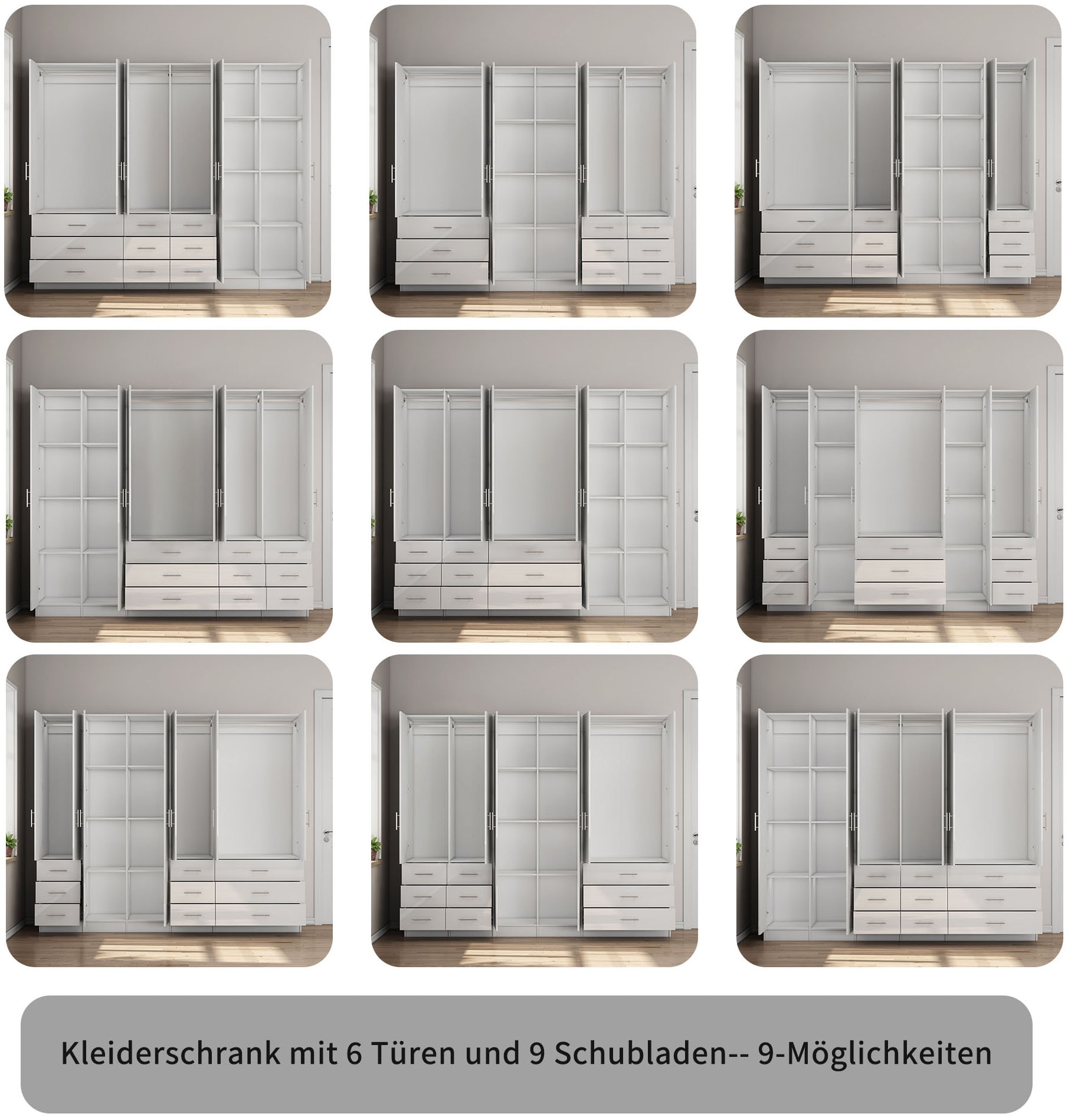OTTO home Kleiderschrank »Trento Schlafzimmerschrank Garderobe Hochglanz Bestseller«