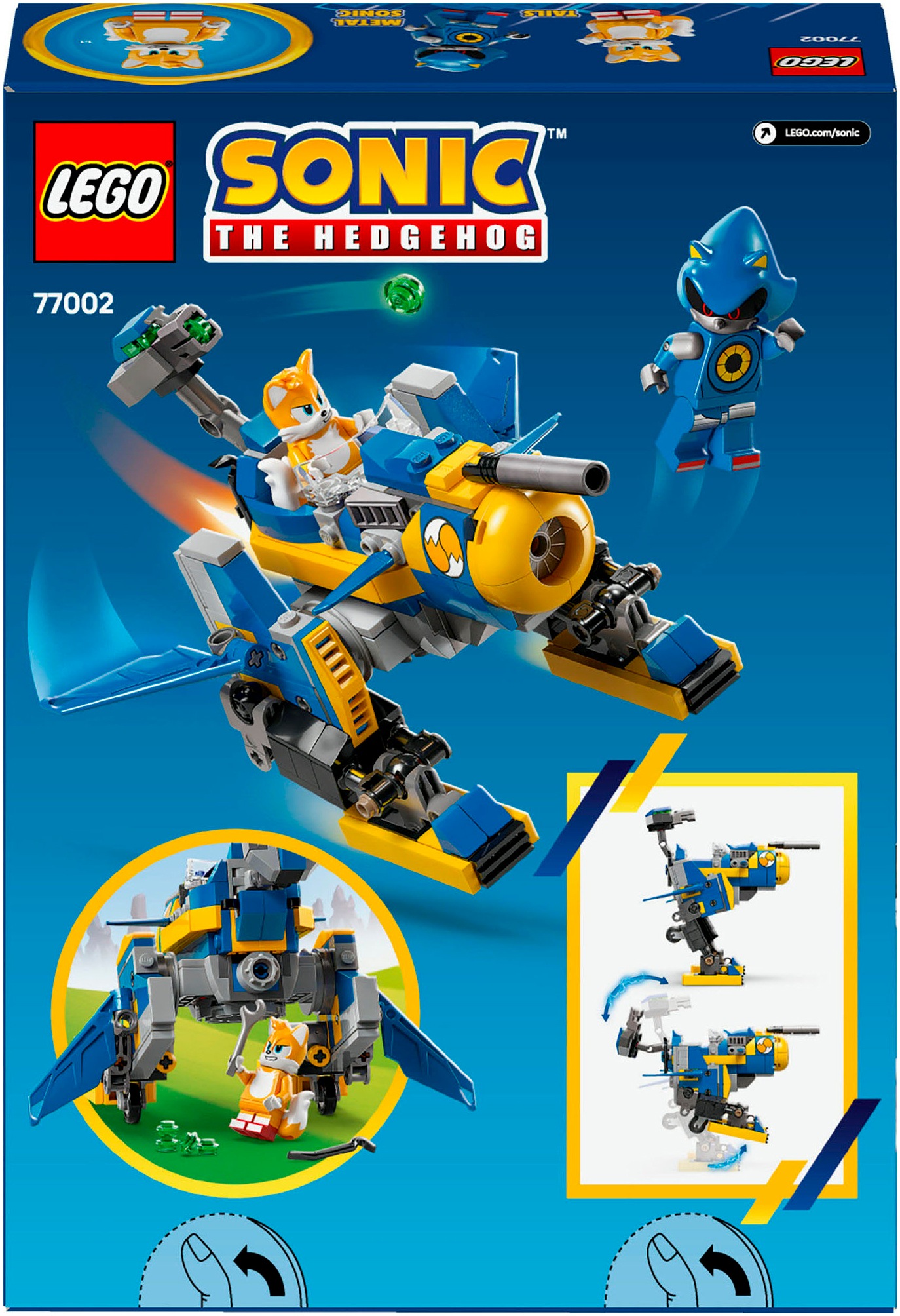 LEGO® Konstruktionsspielsteine »Cyclone vs. Metal Sonic (77002), LEGO Sonic«, (290 St.), Made in Europe