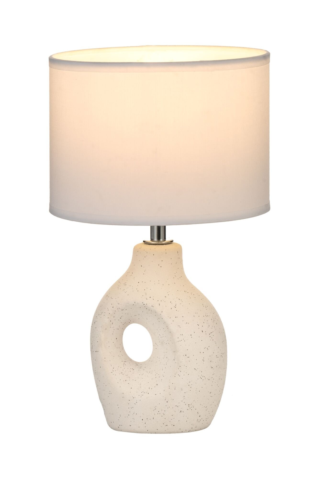 Pauleen Tischleuchte »Pure Crush max20W Weiß/Beige 230V Stoff/Keramik«, 1 flammig, Leuchtmittel E14 | ohne Leuchtmittel, E14