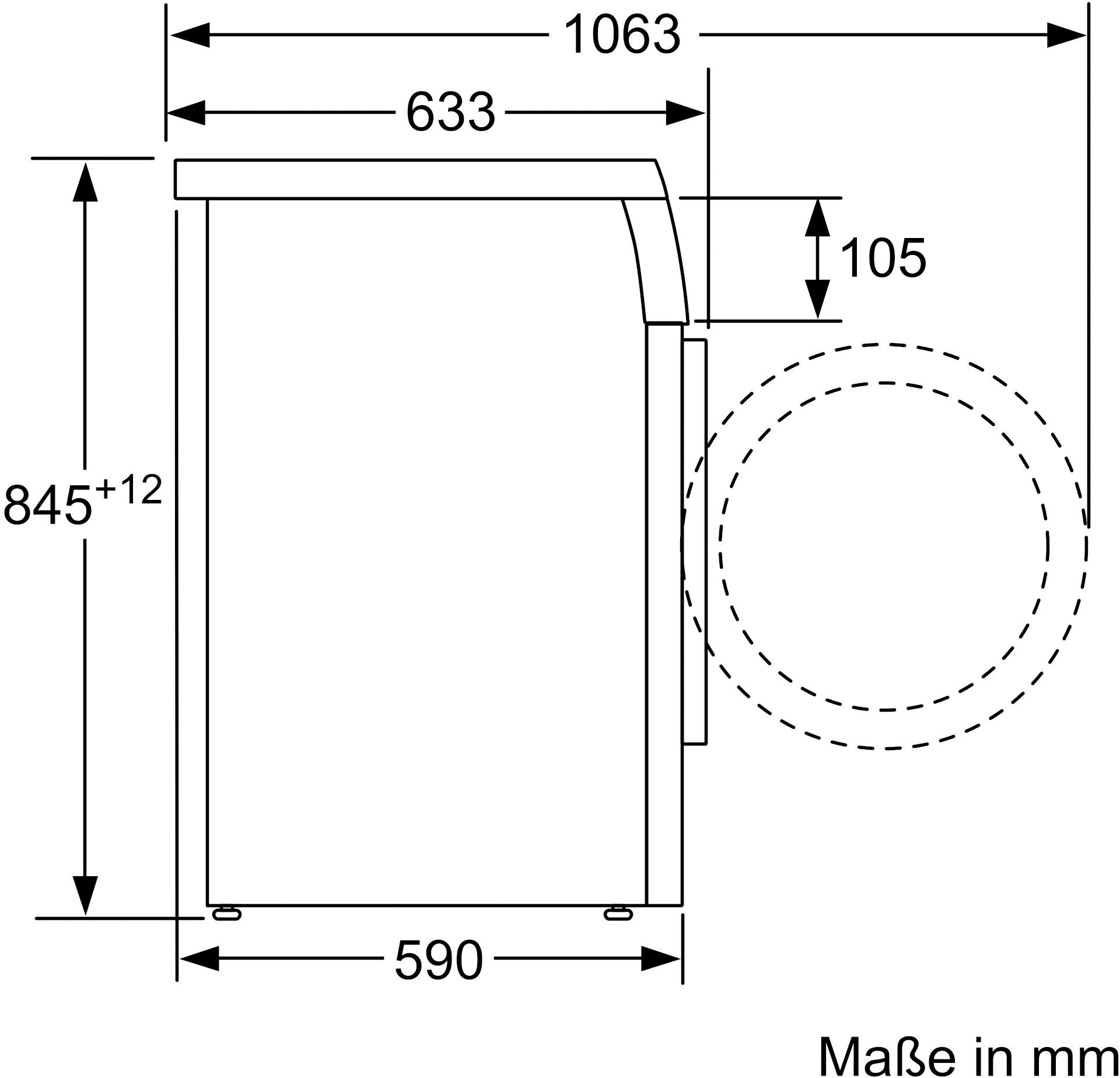10. Bild von BOSCH Waschmaschine 6 »WUU28T40«, 8 kg, 1400 U/min, unterbaufähig