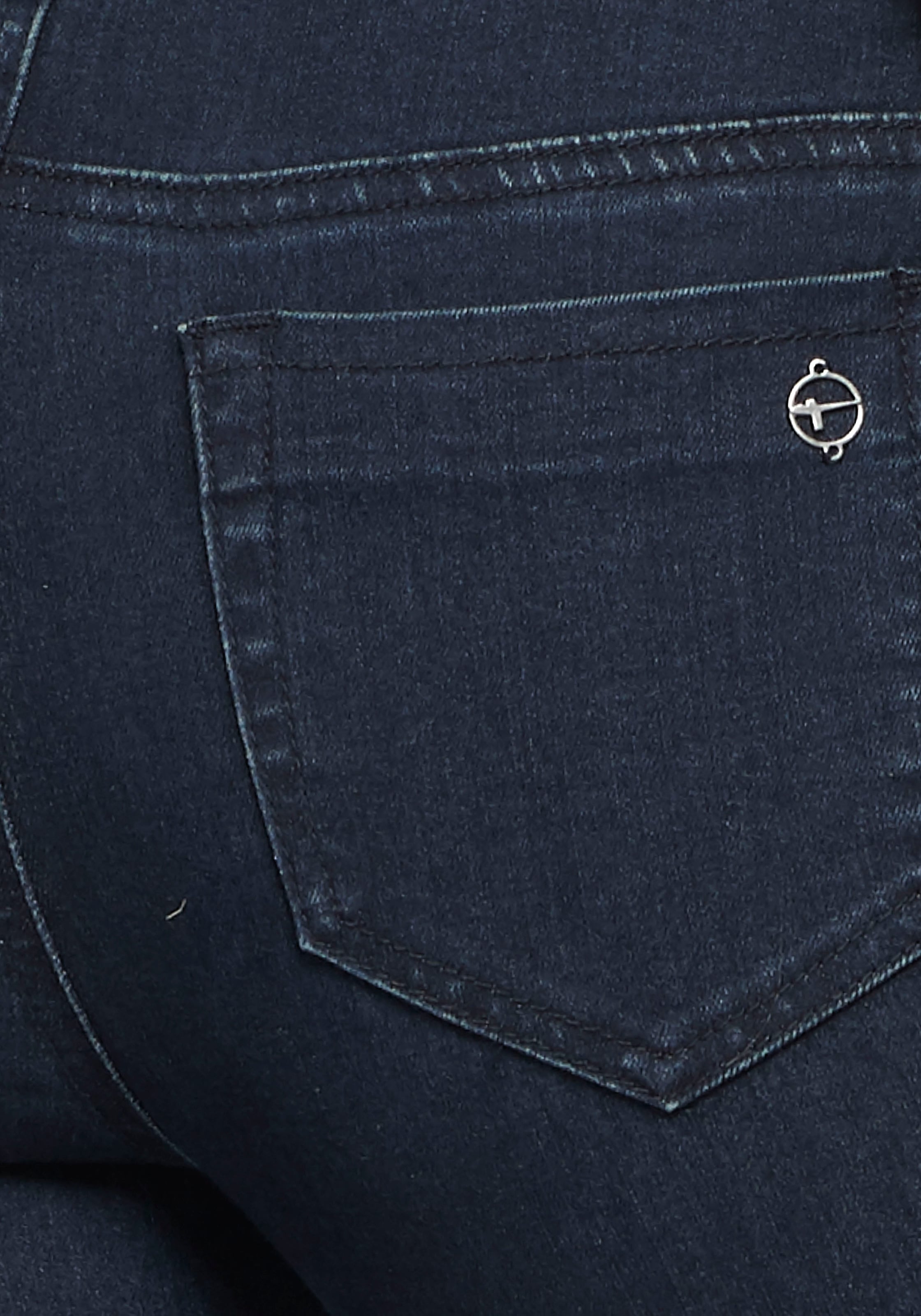 Tamaris Skinny-fit-Jeans, schmale Beinform, normale Leibhöhe, 5-Pocket-Form, Used-Waschung