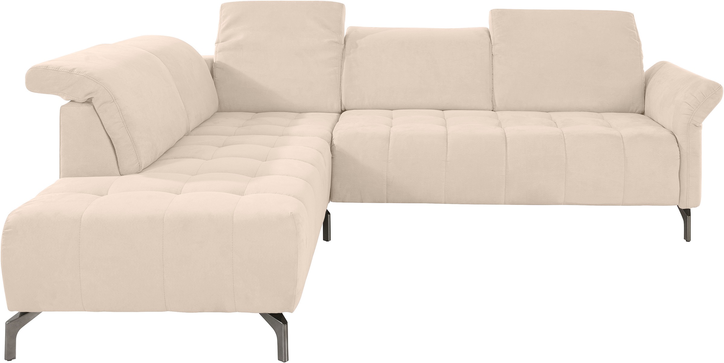 INOSIGN Ecksofa »Fresh L-Form«, Federkern, wahlweise Kopfteilverstellung und motorischer Vorziehsitz