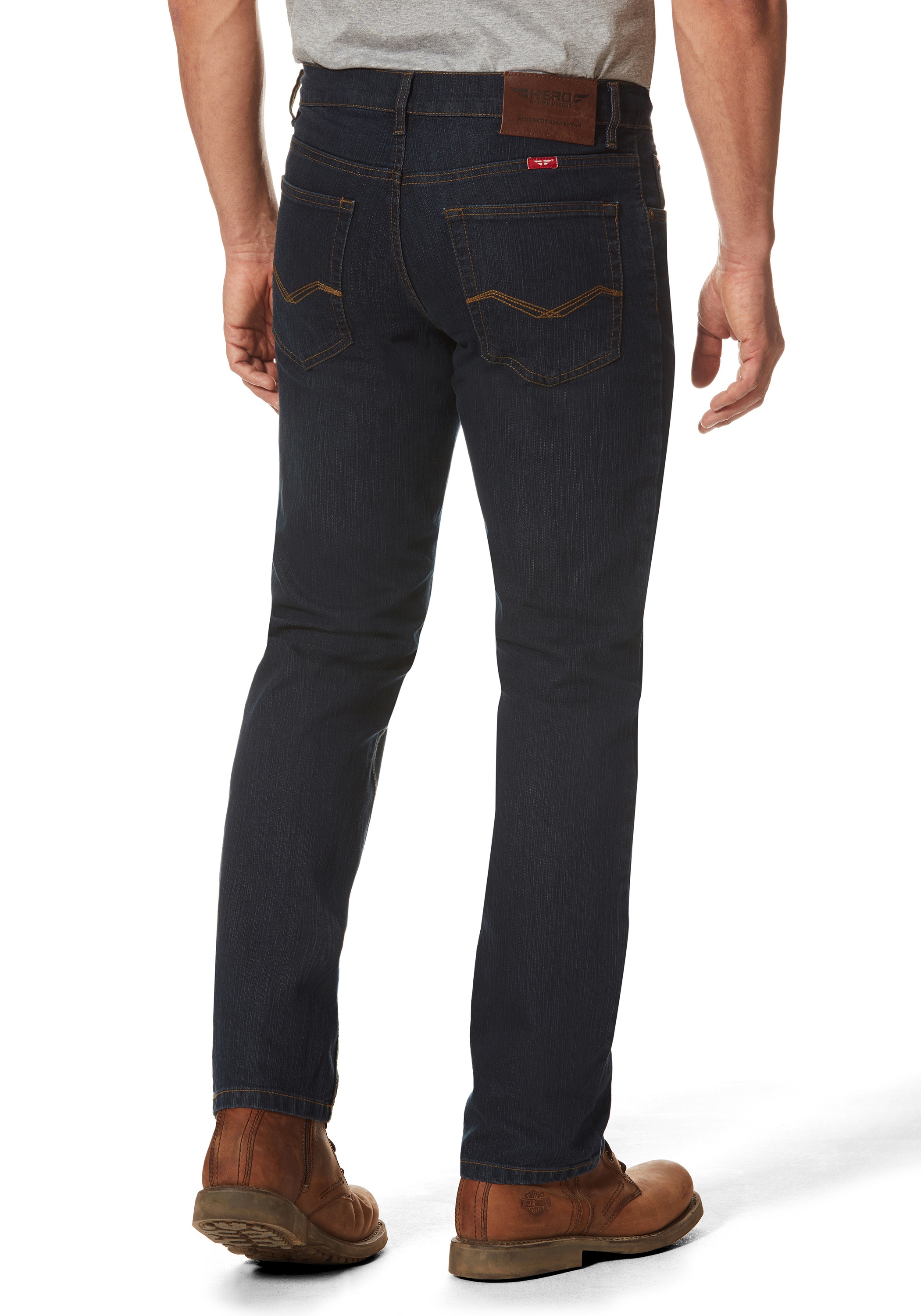 HERO by John Medoox 5-Pocket-Jeans »Denver Regular Straight Stretch«, Straight Fit Casual Clean Wash Denim Jeans für Herren