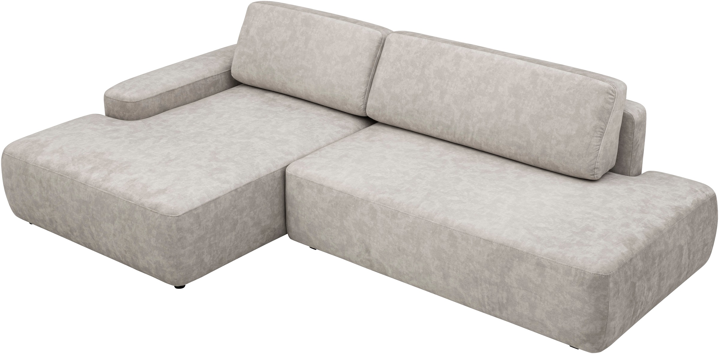 INOSIGN Ecksofa »TORGE, Schlafsofa Cord, Samtvelours u. Strukur fein, Couch in L-Form«, Schlaffunktion und Bettkasten, Liegefläche: 210x125 cm, neues Design