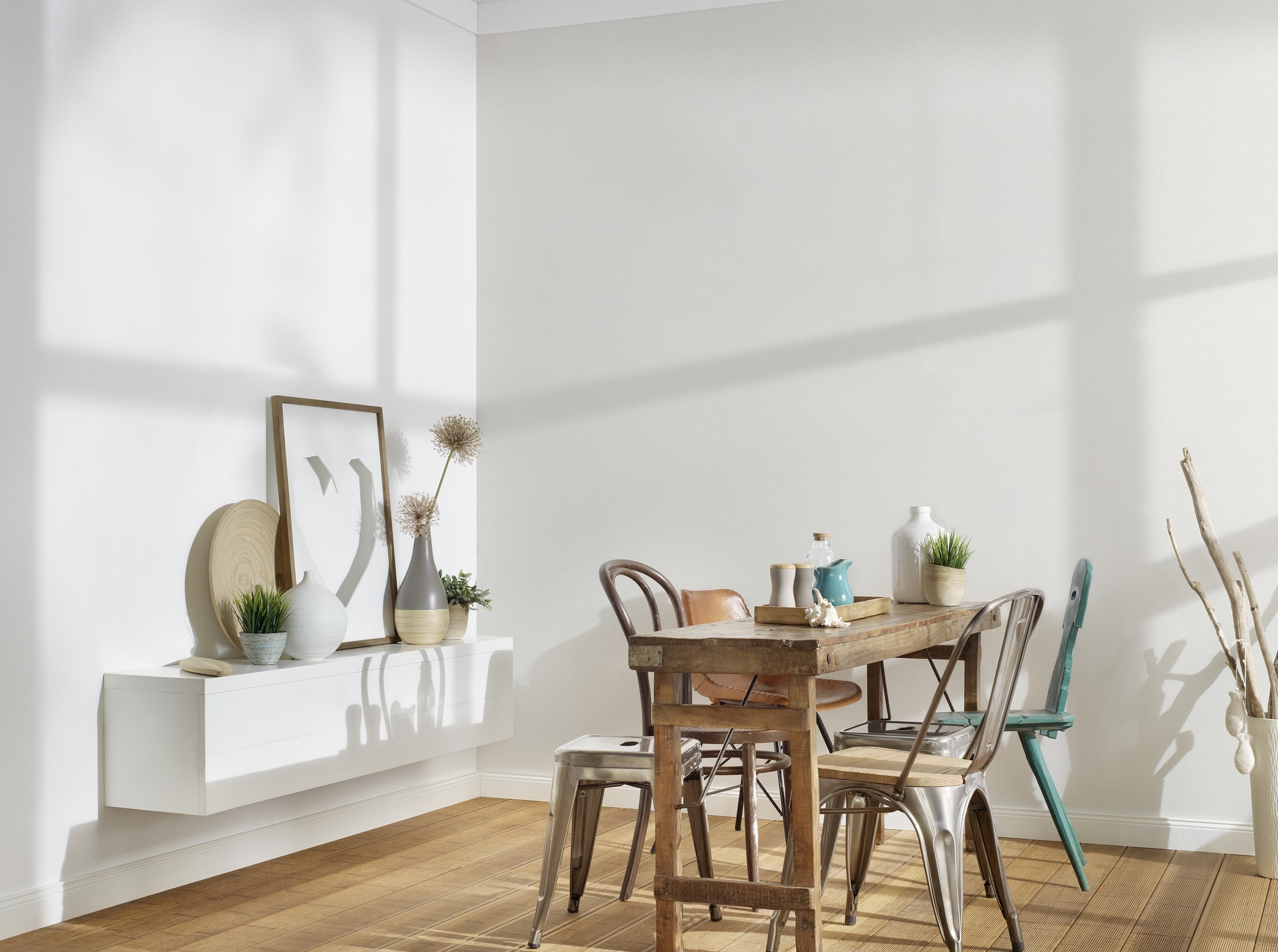 A.S. Création Vliestapete »Landhaustapete Einfarbig« matt geprägt Unitapete matt