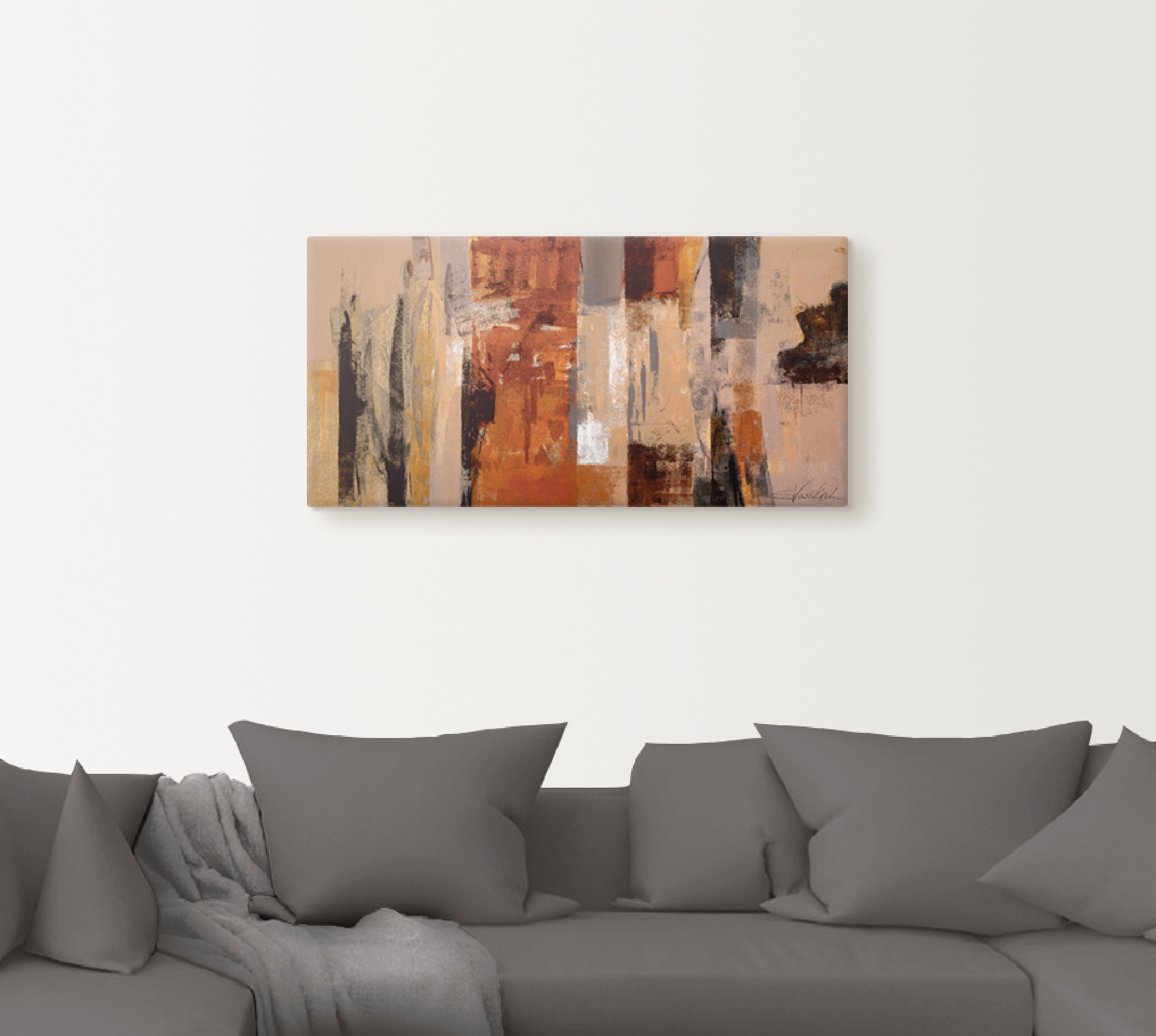 Artland Wandbild »Stadt-Morgen« Gegenstandslos 1 Stk. tlg. als Leinwandbild günstig online kaufen