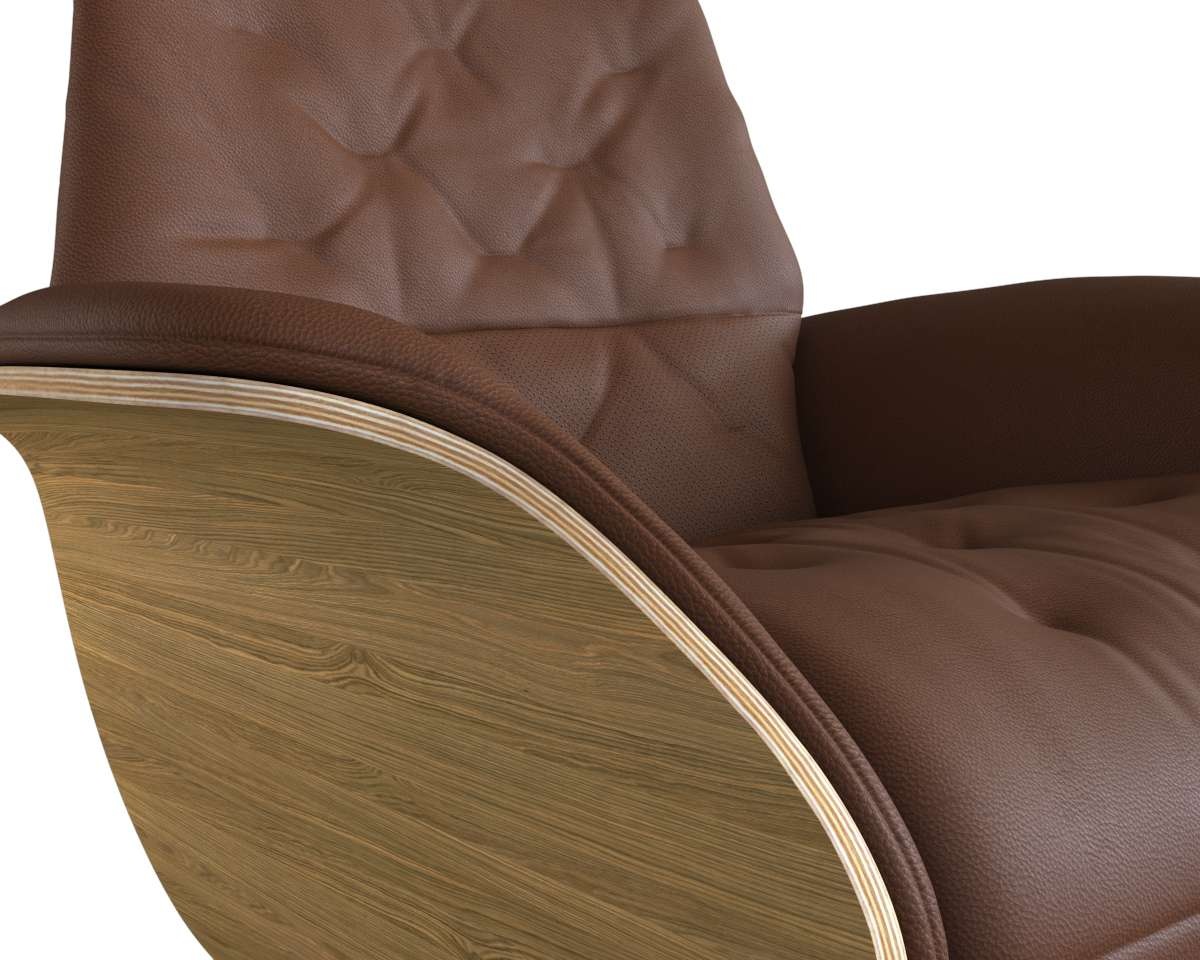 FLEXLUX Relaxsessel »Volden elektrischer Funktionsessel«, Größe M, Rücken & Fußteil elektrisch, Akku, Arml. Eiche, Fuß Alu