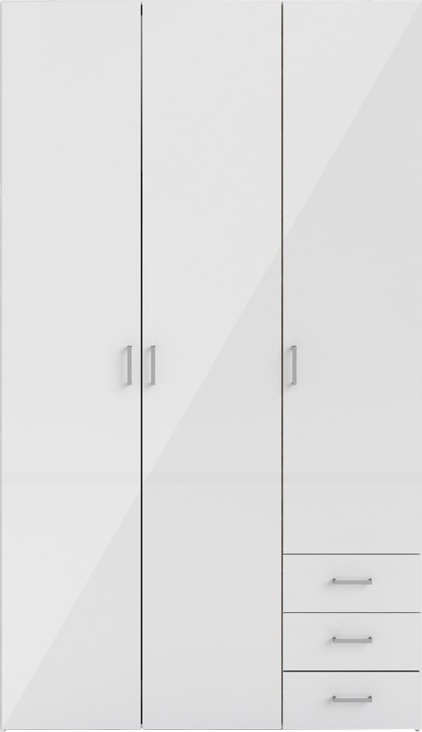 Home affaire Kinderkleiderschrank, Mit viel Stauraum, graue Stangengriffe, Gr. ca. 200,4 x 115,8 x 49,5 cm