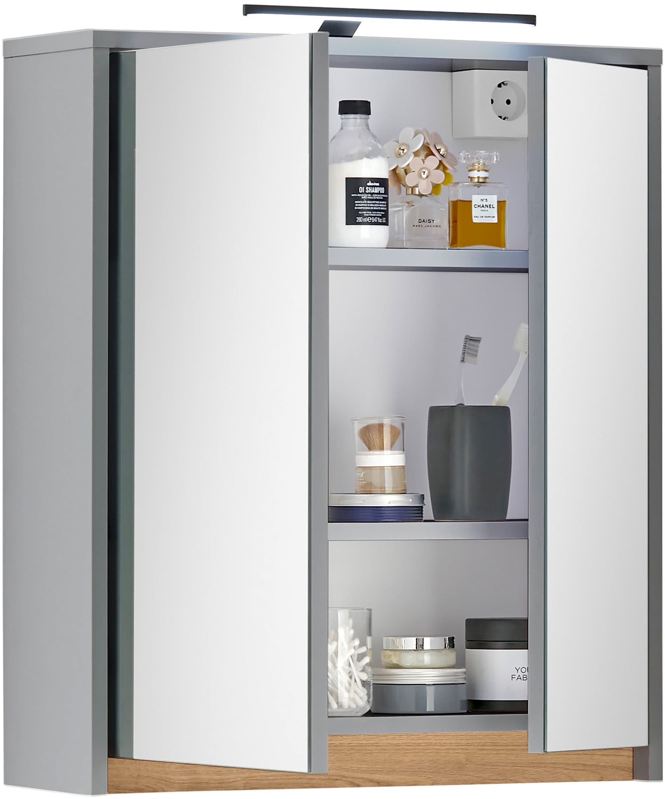 BASIC by Balculina Badezimmerspiegelschrank »Avanto B/H/T 60x70x20 cm« 1 Stk. tlg. Breite 60cm, Softclose für Türen, FSC-Mix 70%