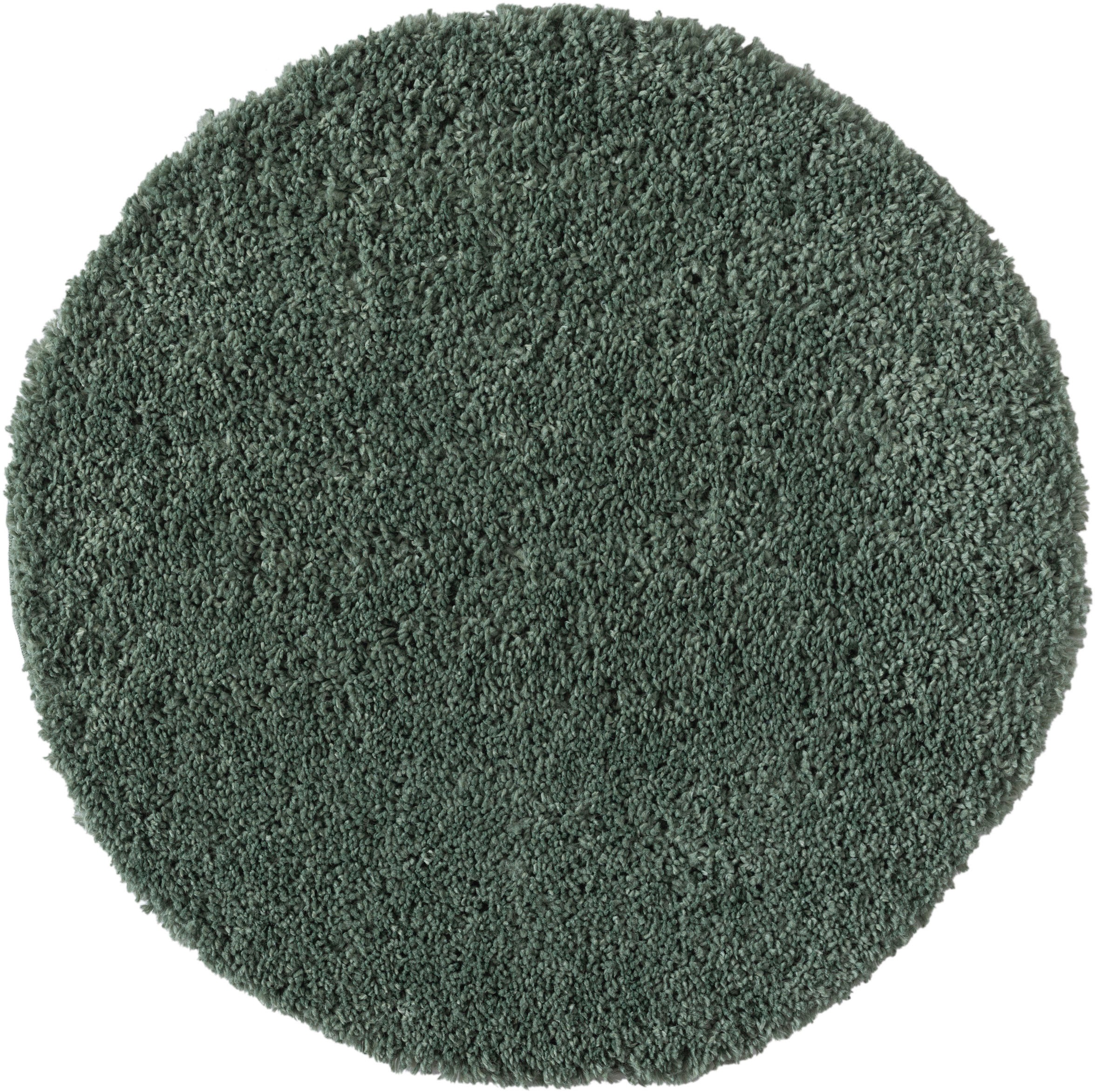 OTTO home Hochflor-Teppich »Banji« rund 37 mm Höhe Uni Farben, weich und fl günstig online kaufen