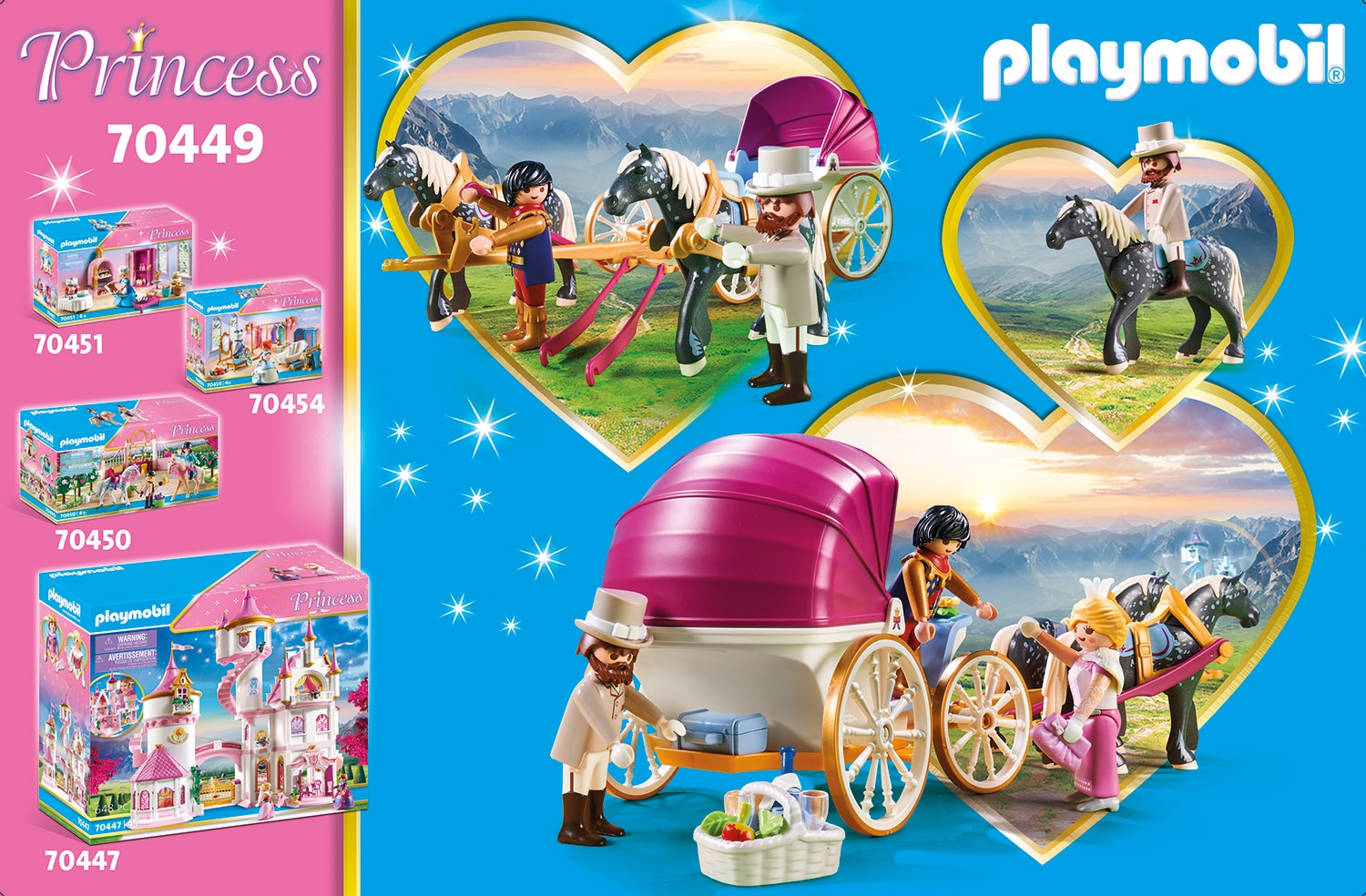 Playmobil® Konstruktions-Spielset »Romantische Pferdekutsche (70449), Princess«, (60 St.), Made in Germany