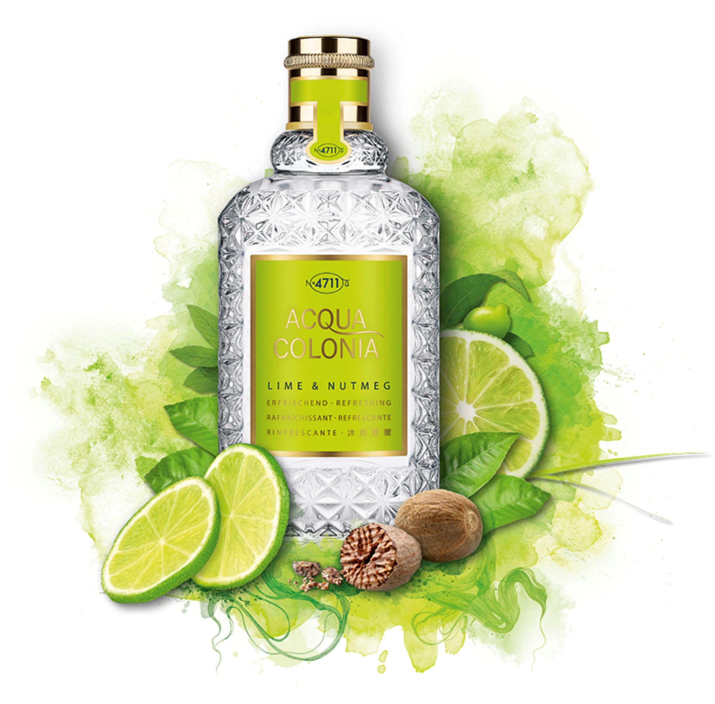 4711 Eau de Cologne »4711 Acqua Colonia LIME & NUTMEG EAU DE COLOGNE NATURAL SPRAY 100 ML«, (Packung, 1 tlg.), mit frischen und warmen Noten