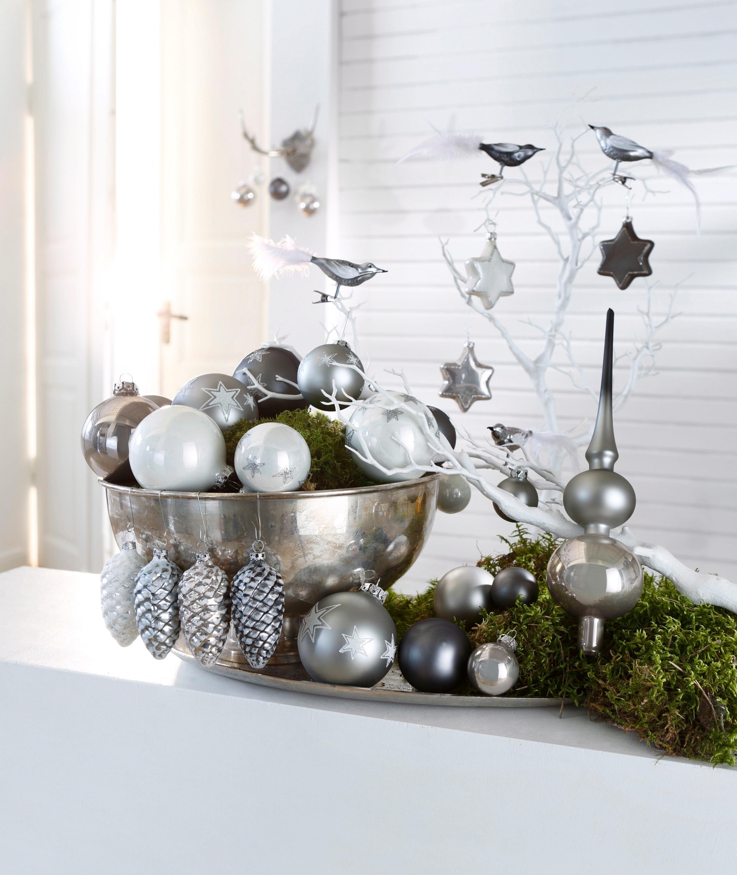 my home Weihnachtsbaumklammer »Chrome, Weihnachtsdeko, Christbaumschmuck«, ( Set, 3