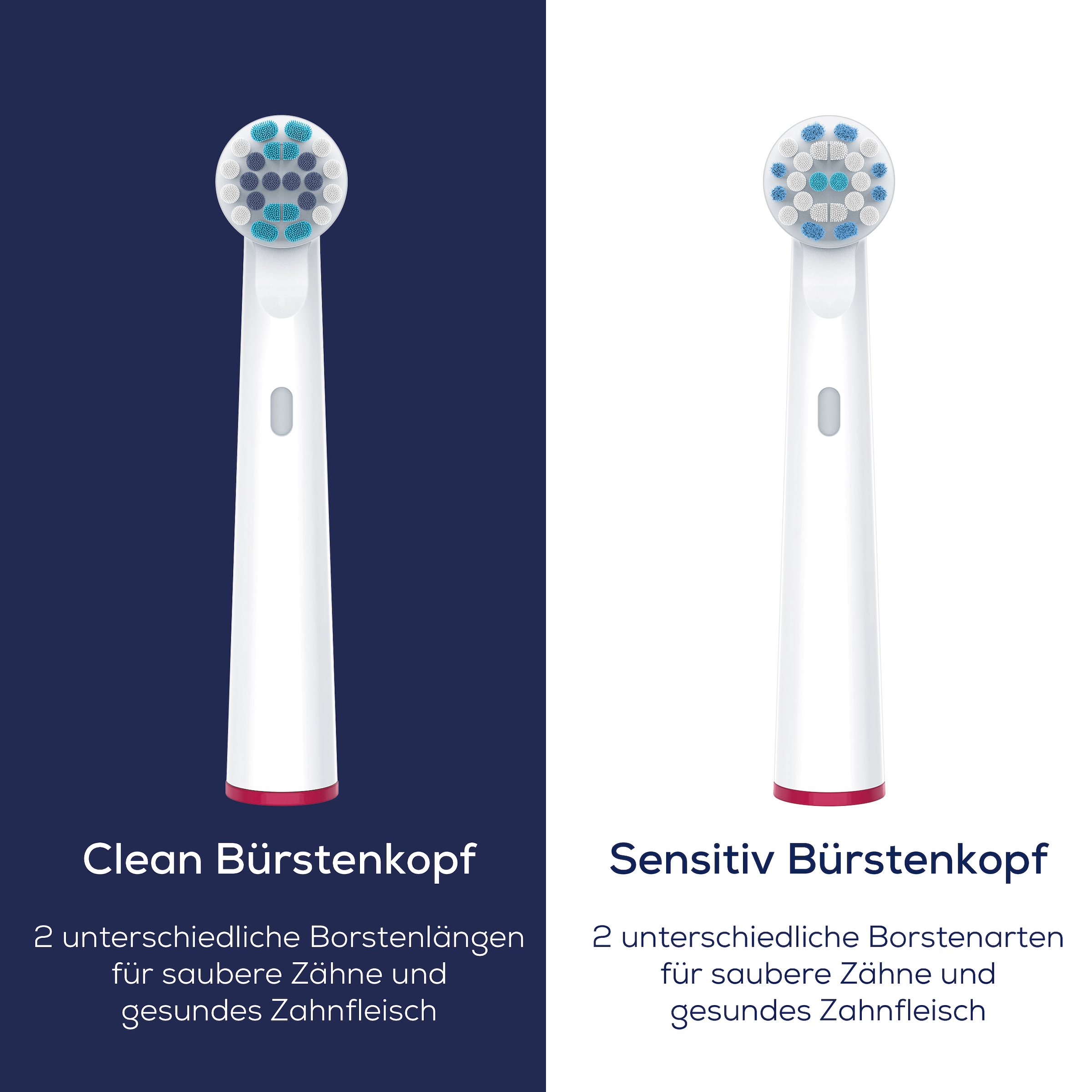 BEURER Aufsteckbürsten »TB 30/50 Bürstenköpfe Sensitive, für elektrische Zahnbürsten«, Mit 2 Borstenarten & Schutzkappe, für gründliche Reinigung