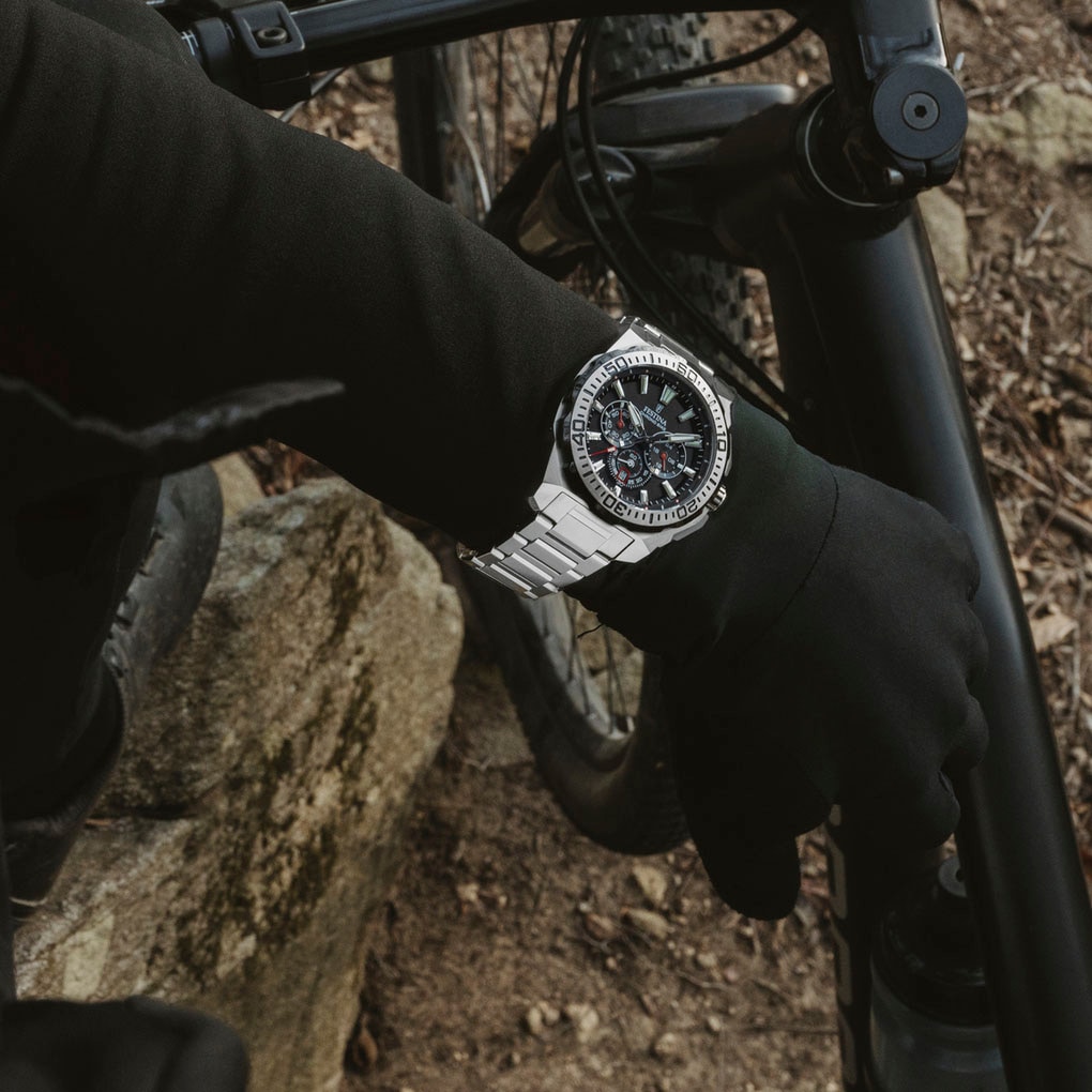 Festina Chronograph »Chrono Bike 2025«, Quarzuhr, Armbanduhr, Herrenuhr, Edelstahlarmband, analog, Tag