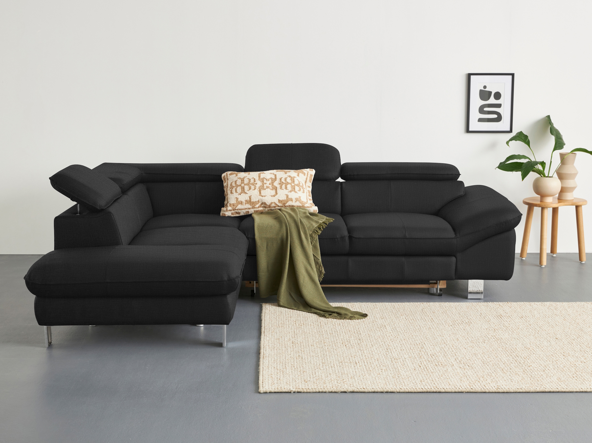 COTTA Ecksofa "Driver L-Form" mit Kopfteilverstellung, wahlweise mit Bettfu günstig online kaufen