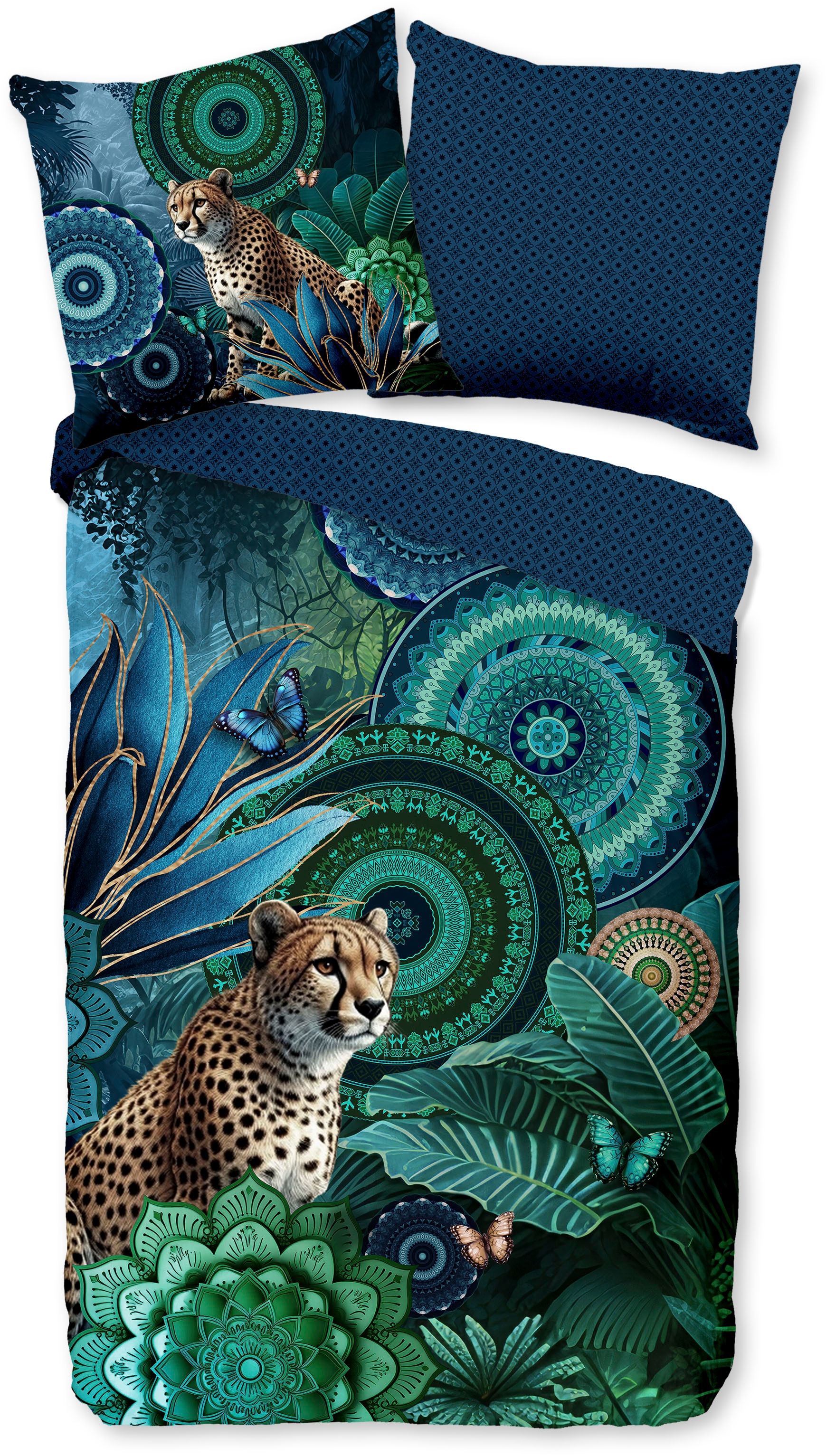 hip Wendebettwäsche »Nyah« 3 Stk. tlg. Satin, Reißverschluss, Wendeoptik, M günstig online kaufen