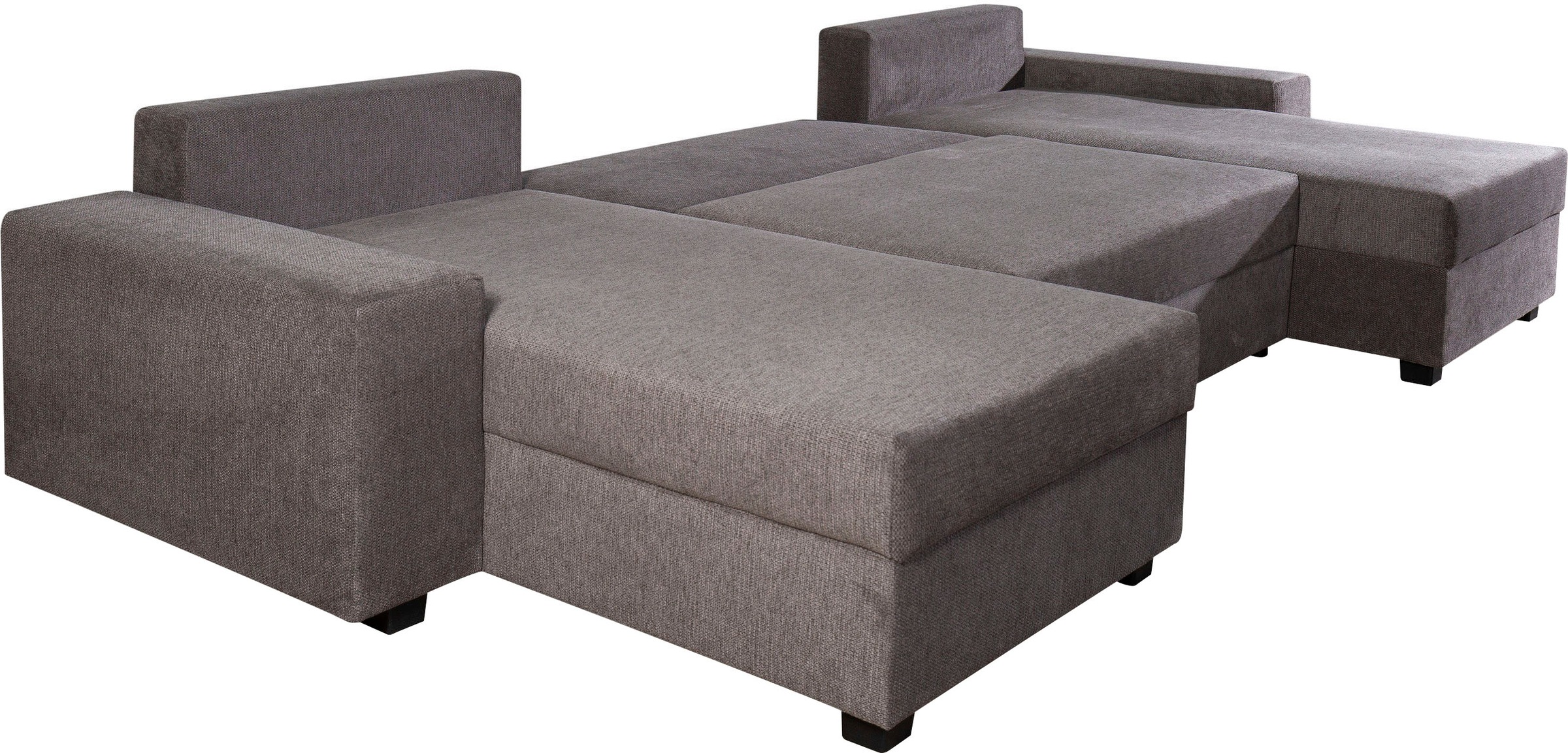 OTTO home Wohnlandschaft »Alexa U-Form, B: 313 cm« Bettfunktion, Bettkasten & 4 Zierkissen, Federkern
