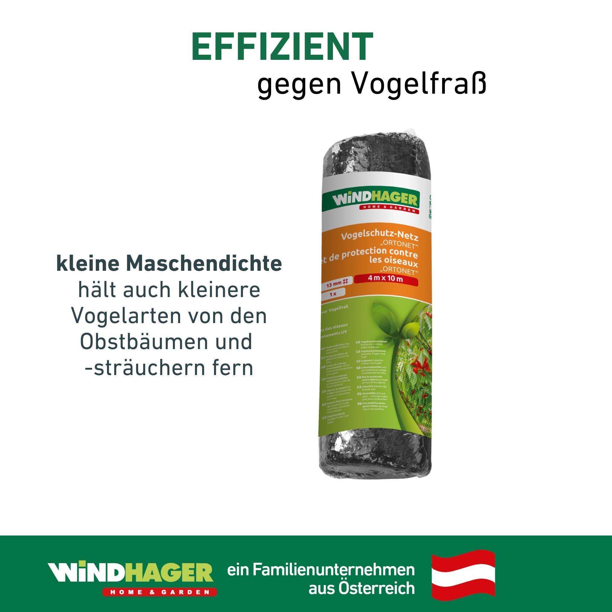 Windhager Schutznetz »für Obstbäume und Sträucher, Vogelschutz-Netz Ortonet« Maschenweite 13 mm, erhältlich in unterschiedlichen Größen