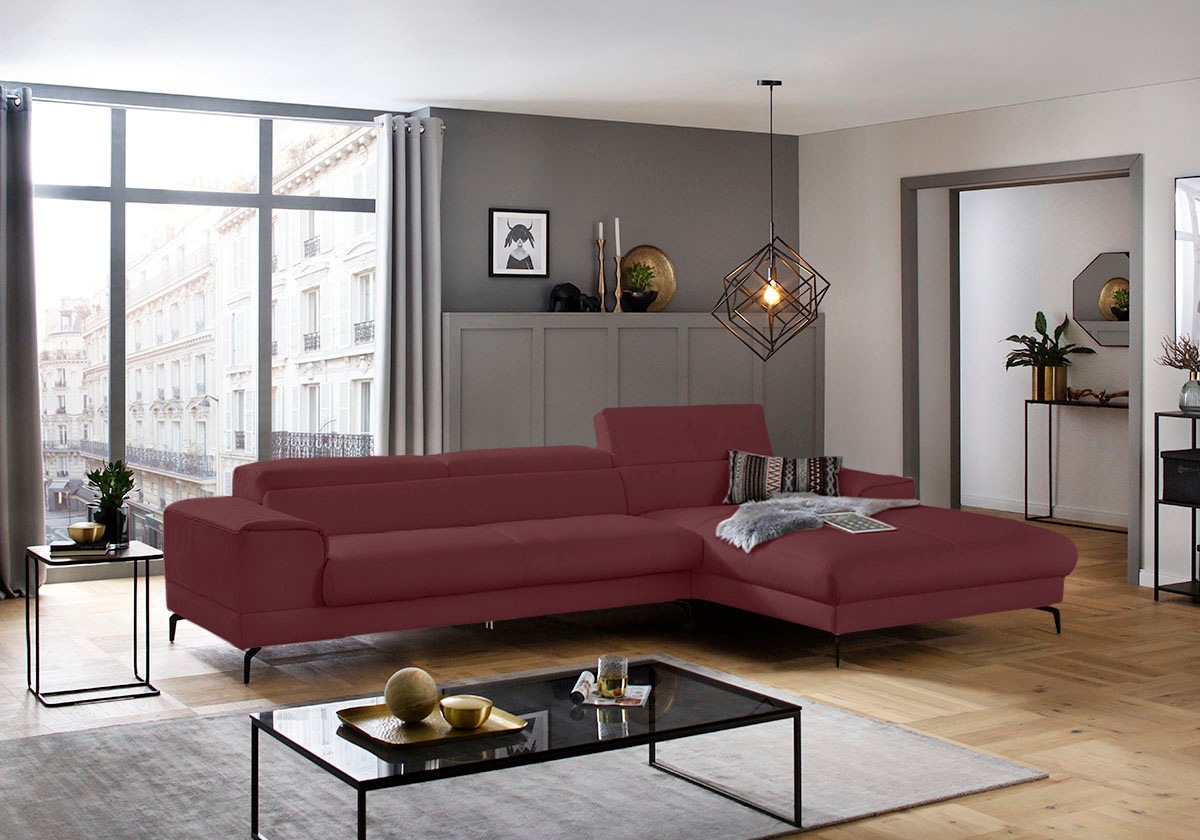W.SCHILLIG Ecksofa »piedroo, Designsofa mit tollem Sitzkomfort, bequem, L-F günstig online kaufen