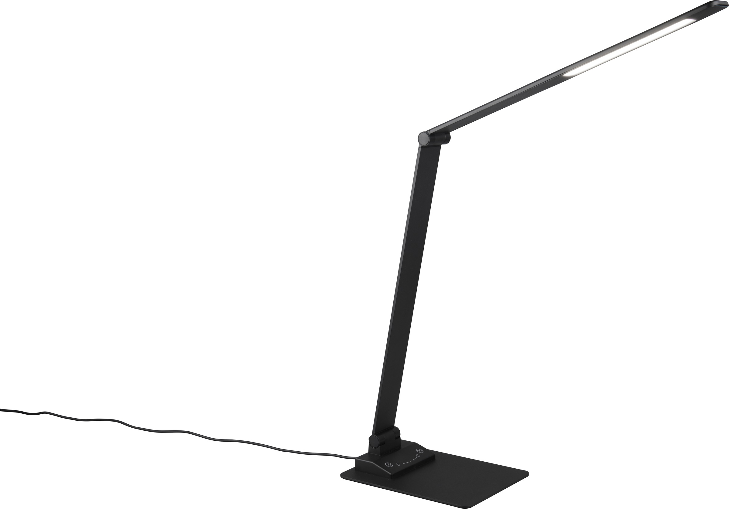 TRIO Leuchten LED Schreibtischlampe »TRAVIS, LED Leselampe 6,5W 650 Lumen CCT Lichtfarbe 3000/5000/6500K« LED-Board 1 Stk. Farbwechsler mit USB-A und USB-C Ladeanschluss, kippbar dimmbar Höhe max 72cm