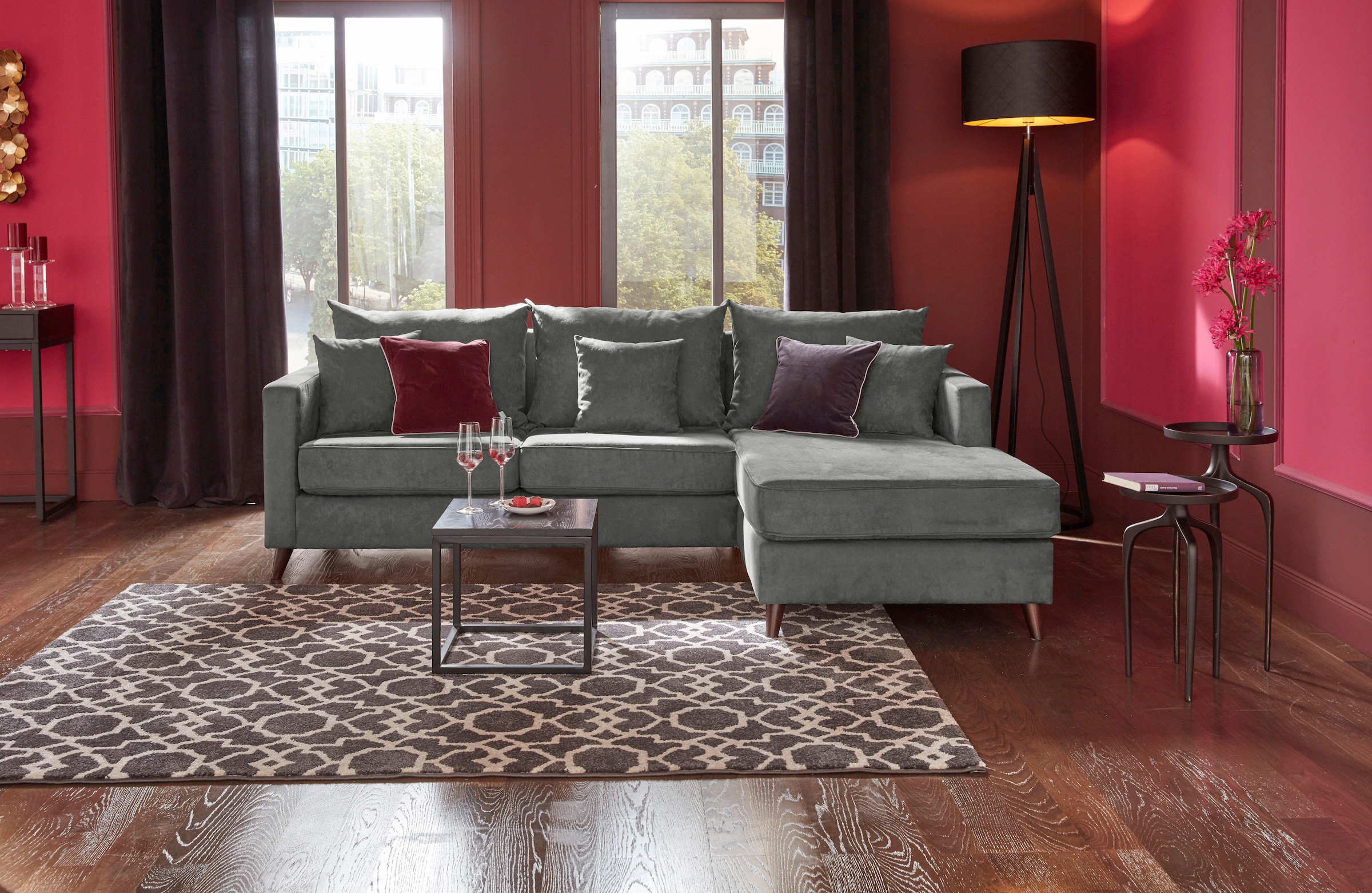 Guido Maria Kretschmer Home&Living Ecksofa »Renesse L-Form«, lose Kissen, K günstig online kaufen