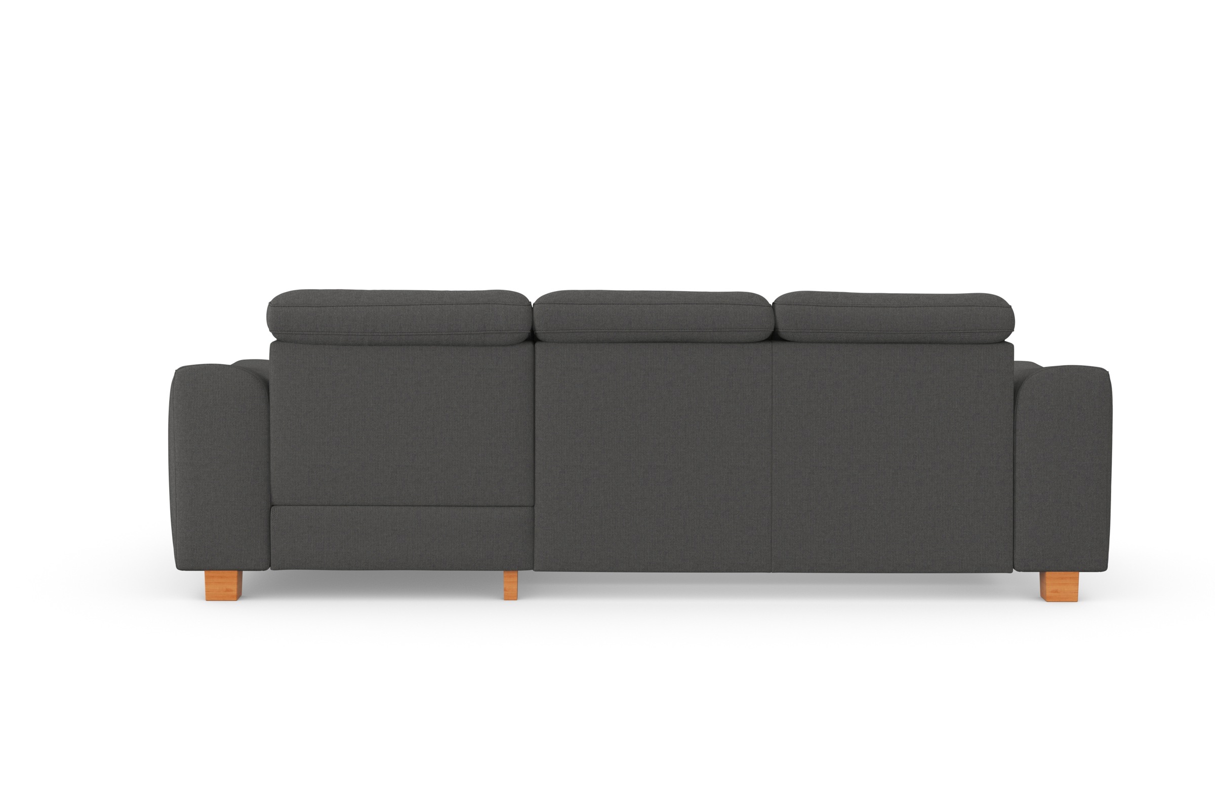 sit&more Ecksofa »Dundee L-Form«, mit Federkern und Massivholzfüßen, wahlweise mit Kopfteilverstellung