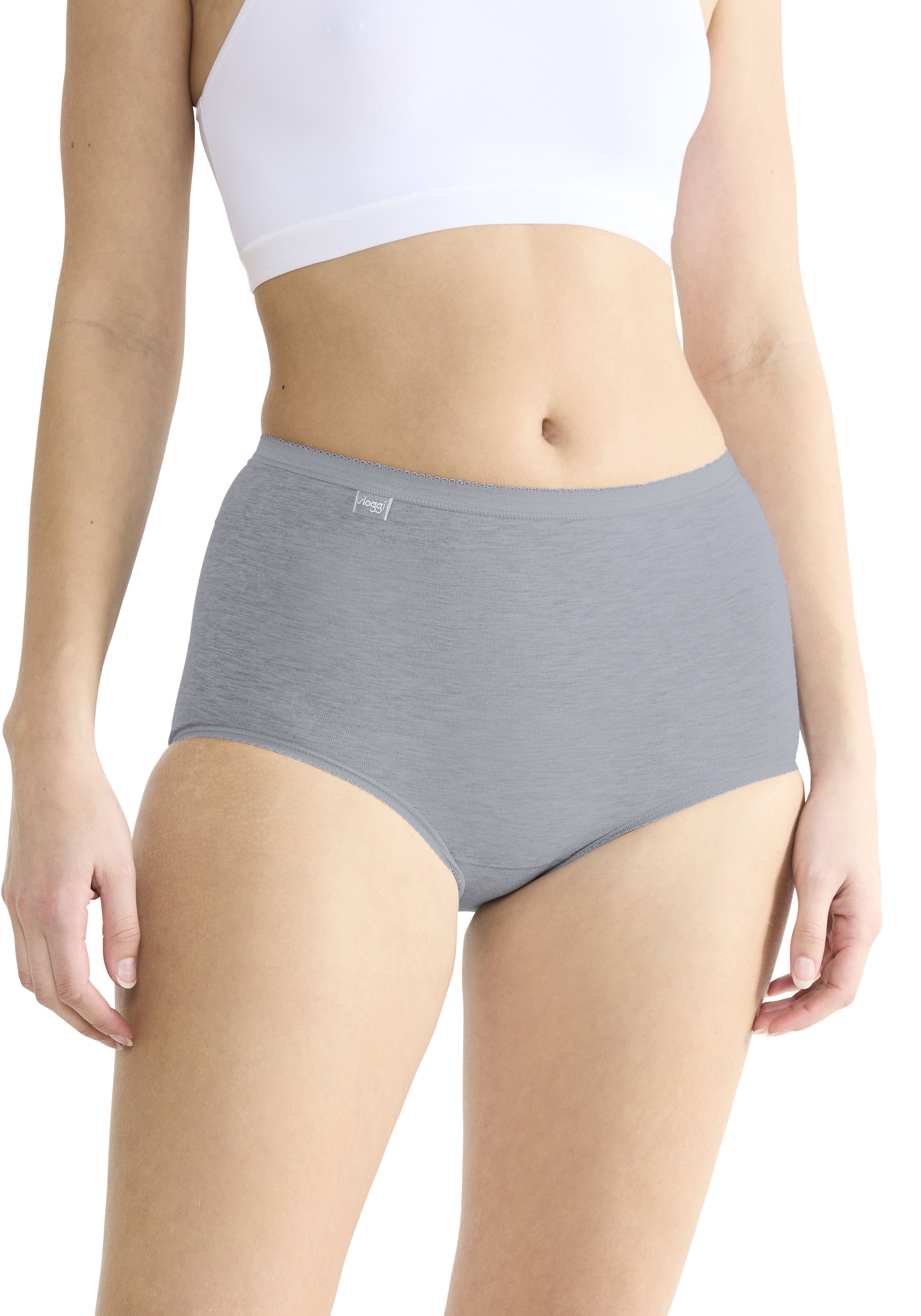 sloggi Maxislip »Basic+«, (4er Pack), Baumwollmischung, weiche Nähte, hohe Taille, elastisch