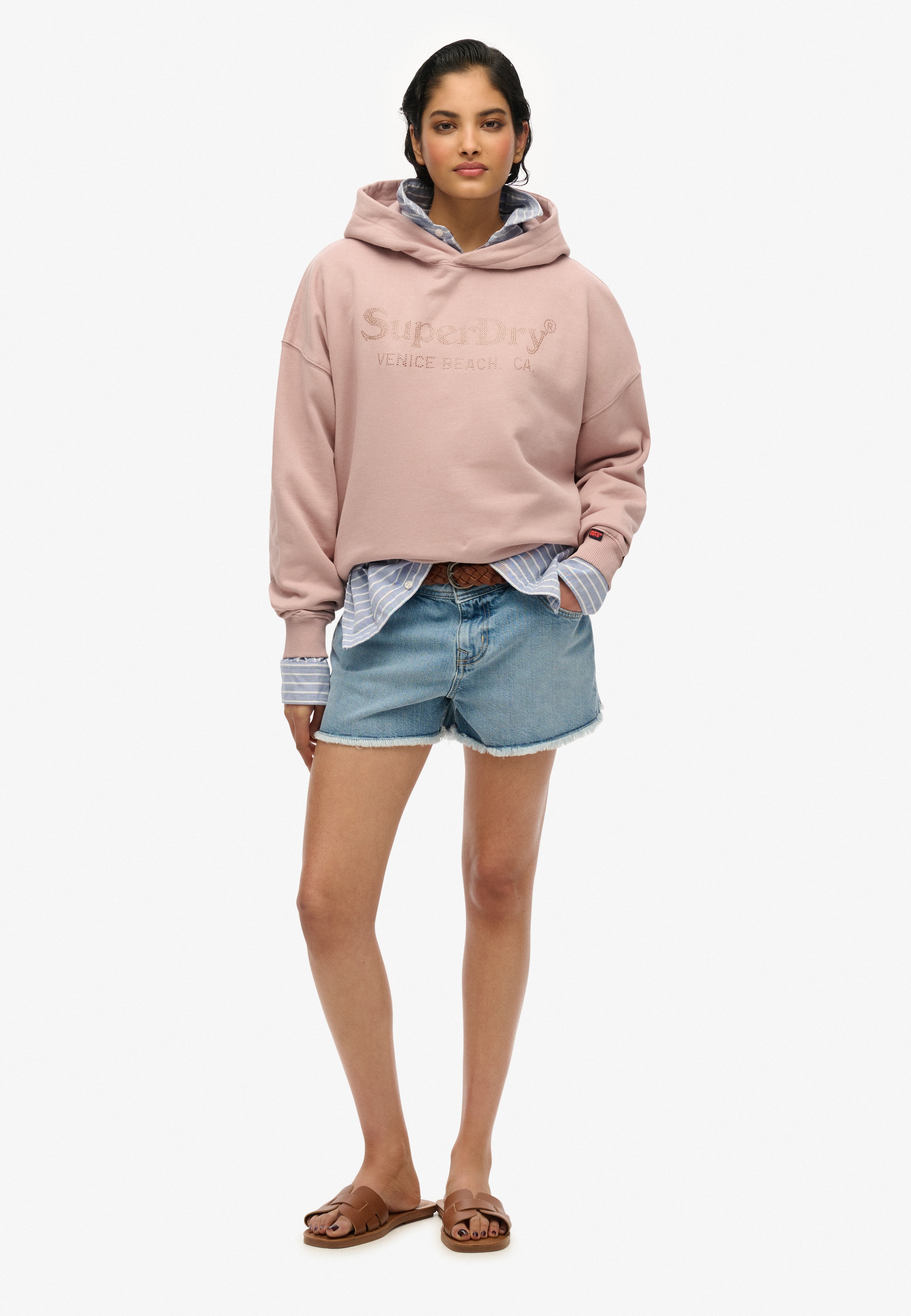 Superdry Kapuzensweatshirt »VENUE METALLIC RELAXED HOOD«
