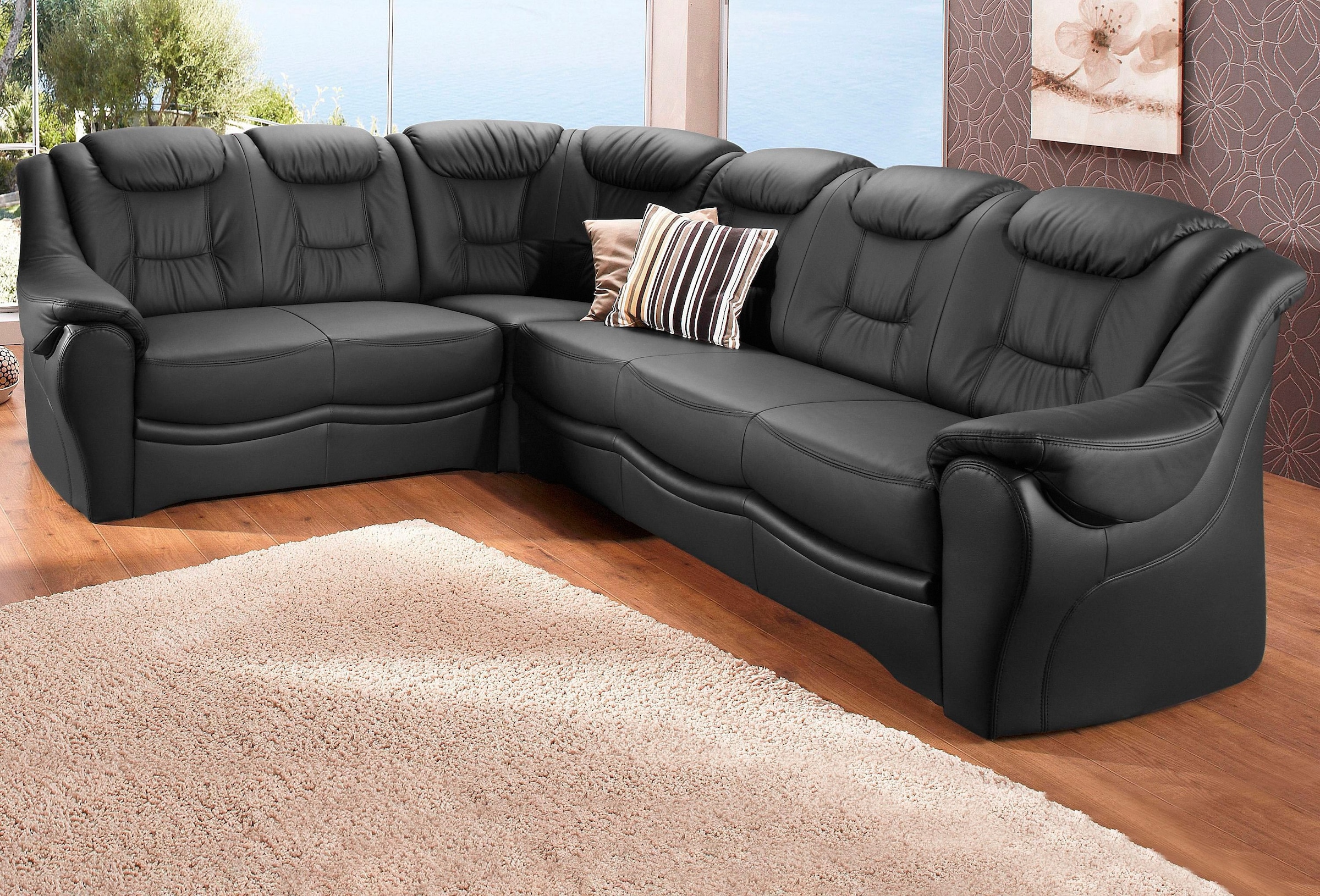 sit&more Ecksofa »Bellevue L-Form«, wahlweise mit Bettfunktion günstig online kaufen