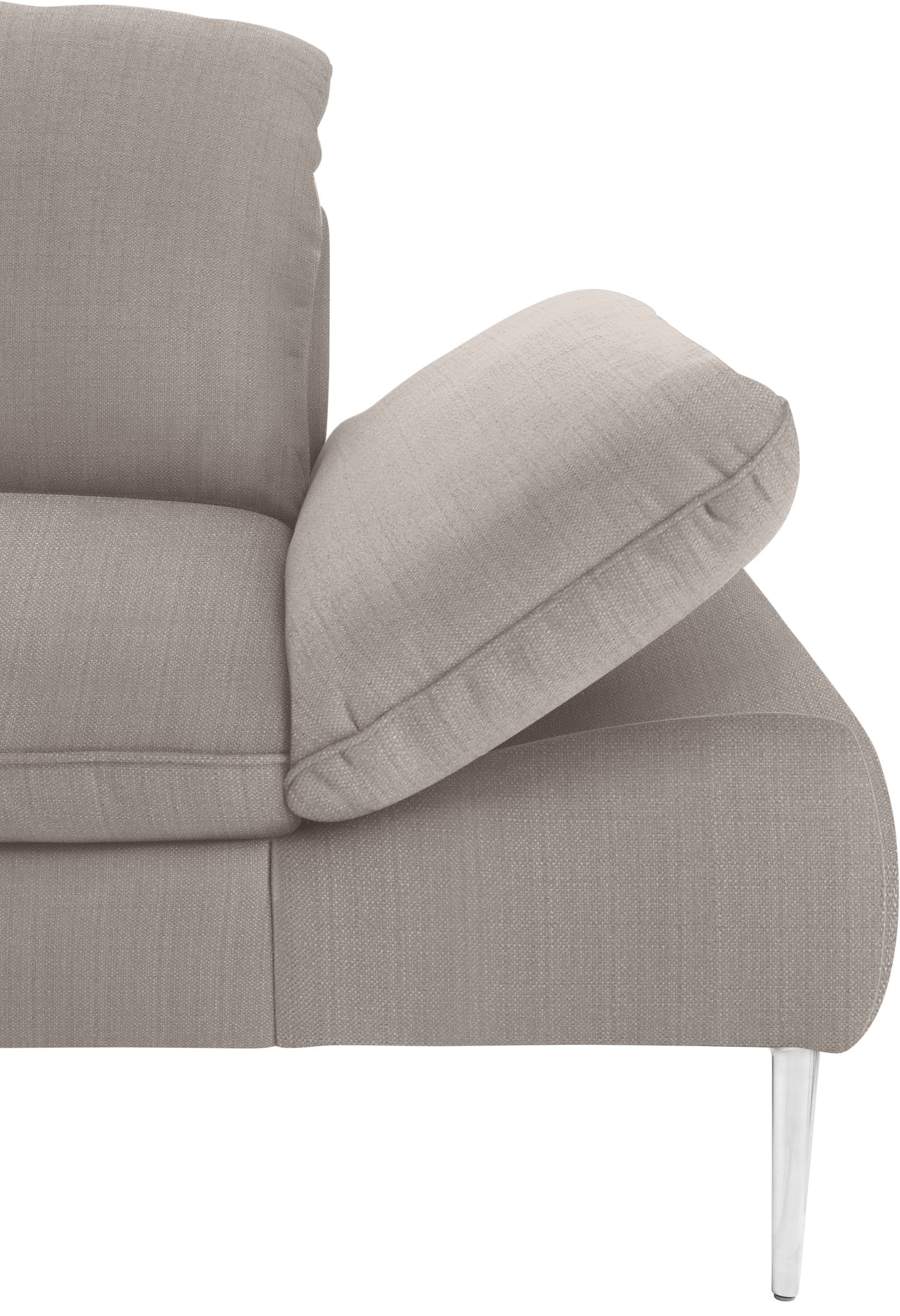 W.SCHILLIG 2-Sitzer »enjoy&MORE« mit Sitztiefenverstellung, Füße Chrom glänzend, Breite 202 cm