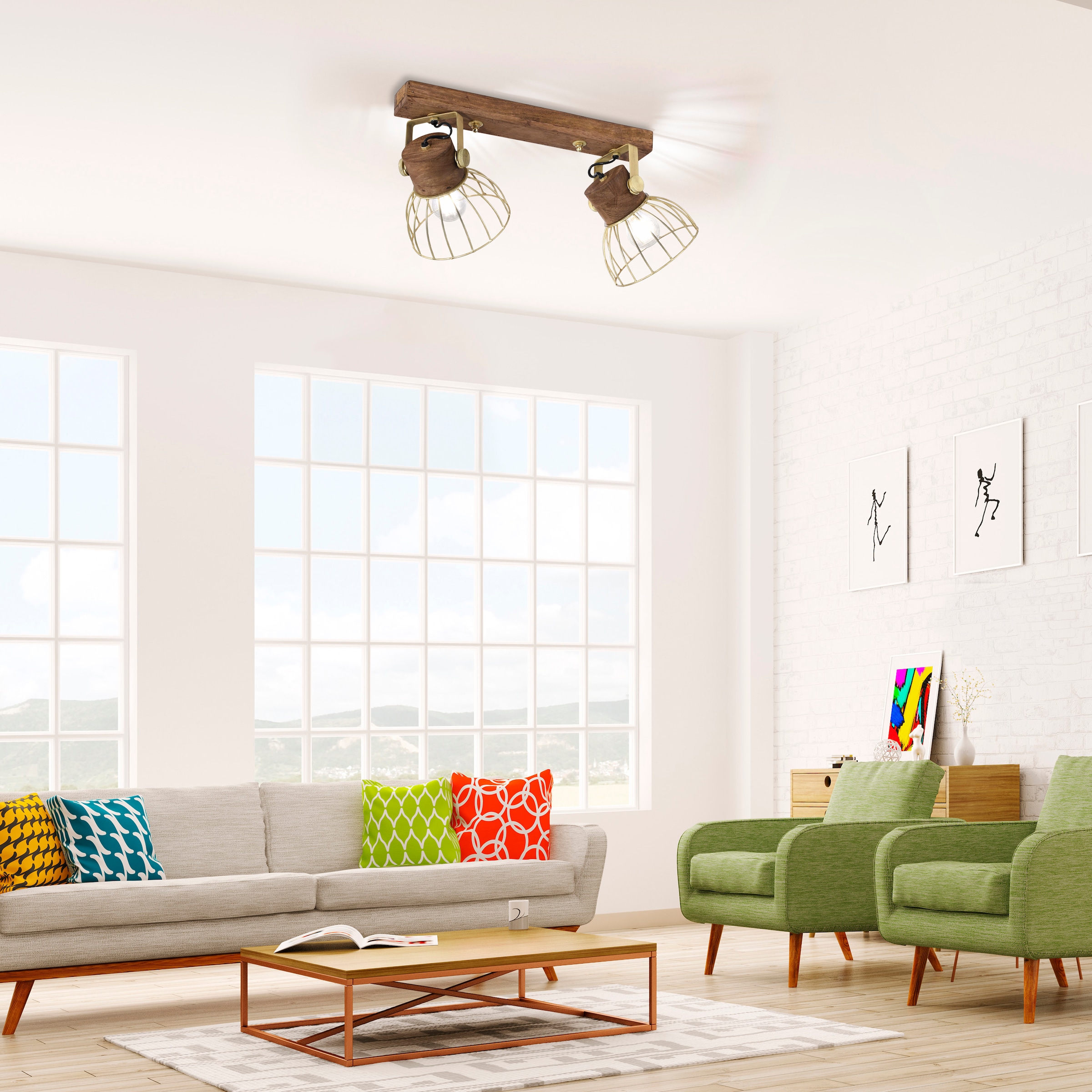 JUST LIGHT Wandleuchte »ALAMI« E27 1 Stk. ExklusiveE27