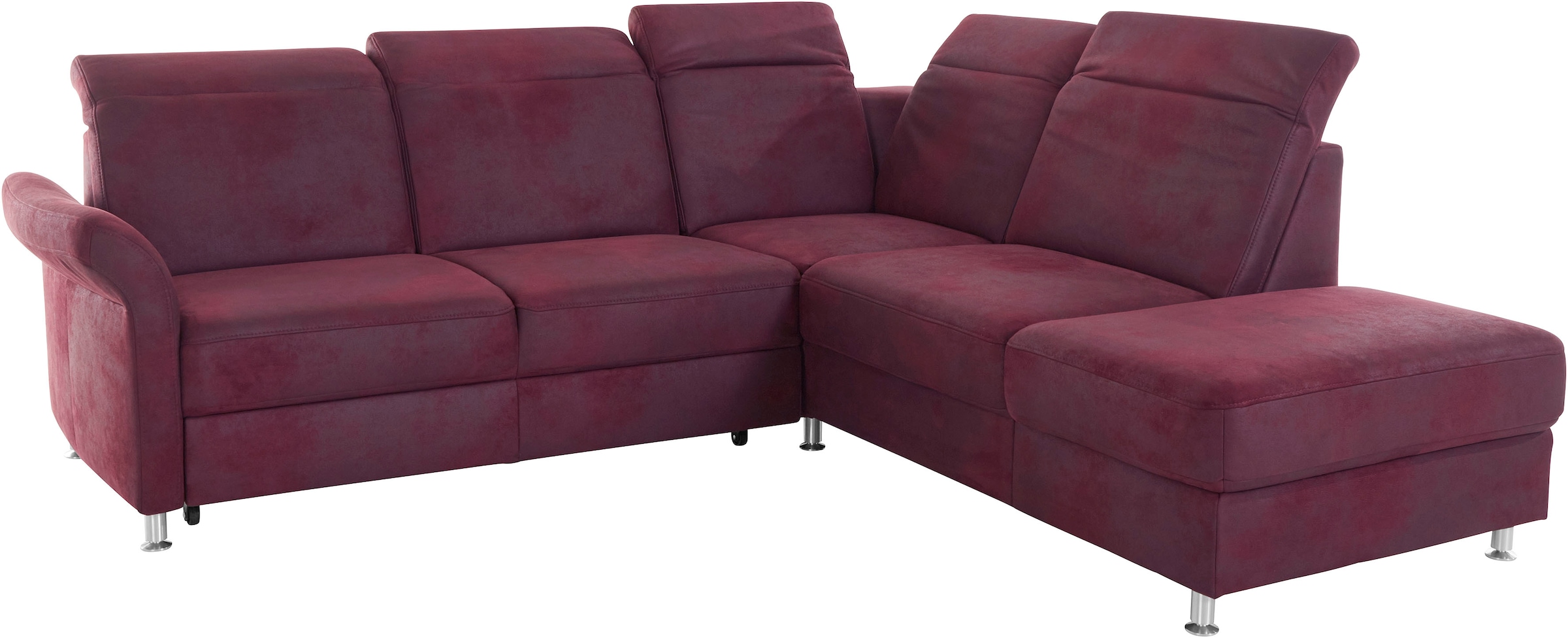 sit&more Ecksofa »Darwin L-Form«, inklusive Federkern, wahlweise mit Kopfteilverstellung, Bettfunktion
