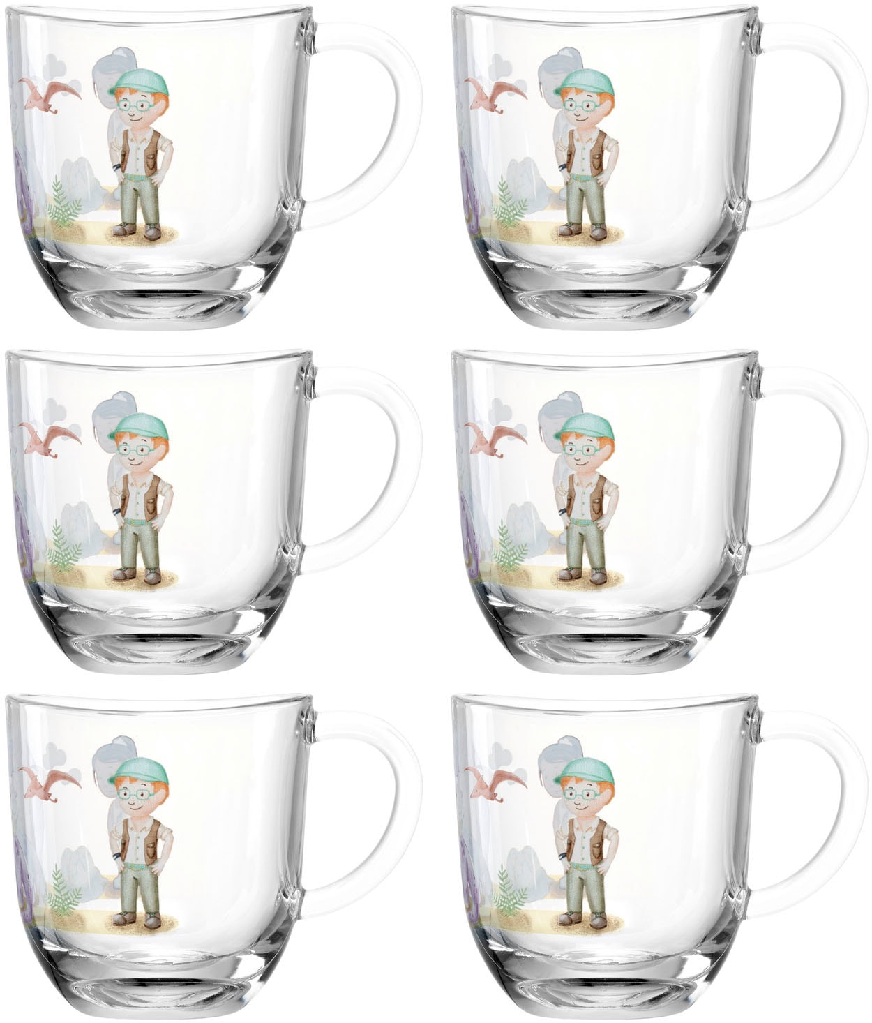 Tasse »Dino BAMBINI AVVENTURA«, (Set, 6 tlg.), 280 ml, 6-teilig