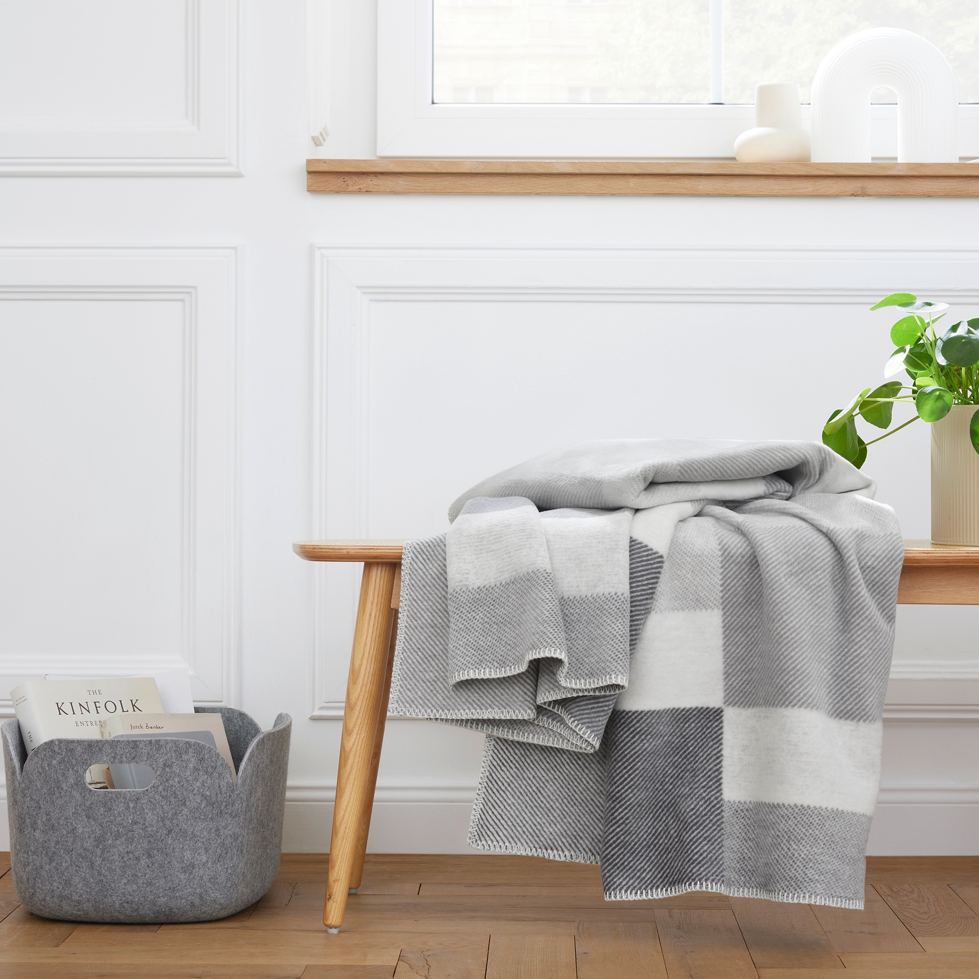 IBENA Wohndecke »Wohndecke Madeira«, mit modernem Kachelmuster günstig online kaufen