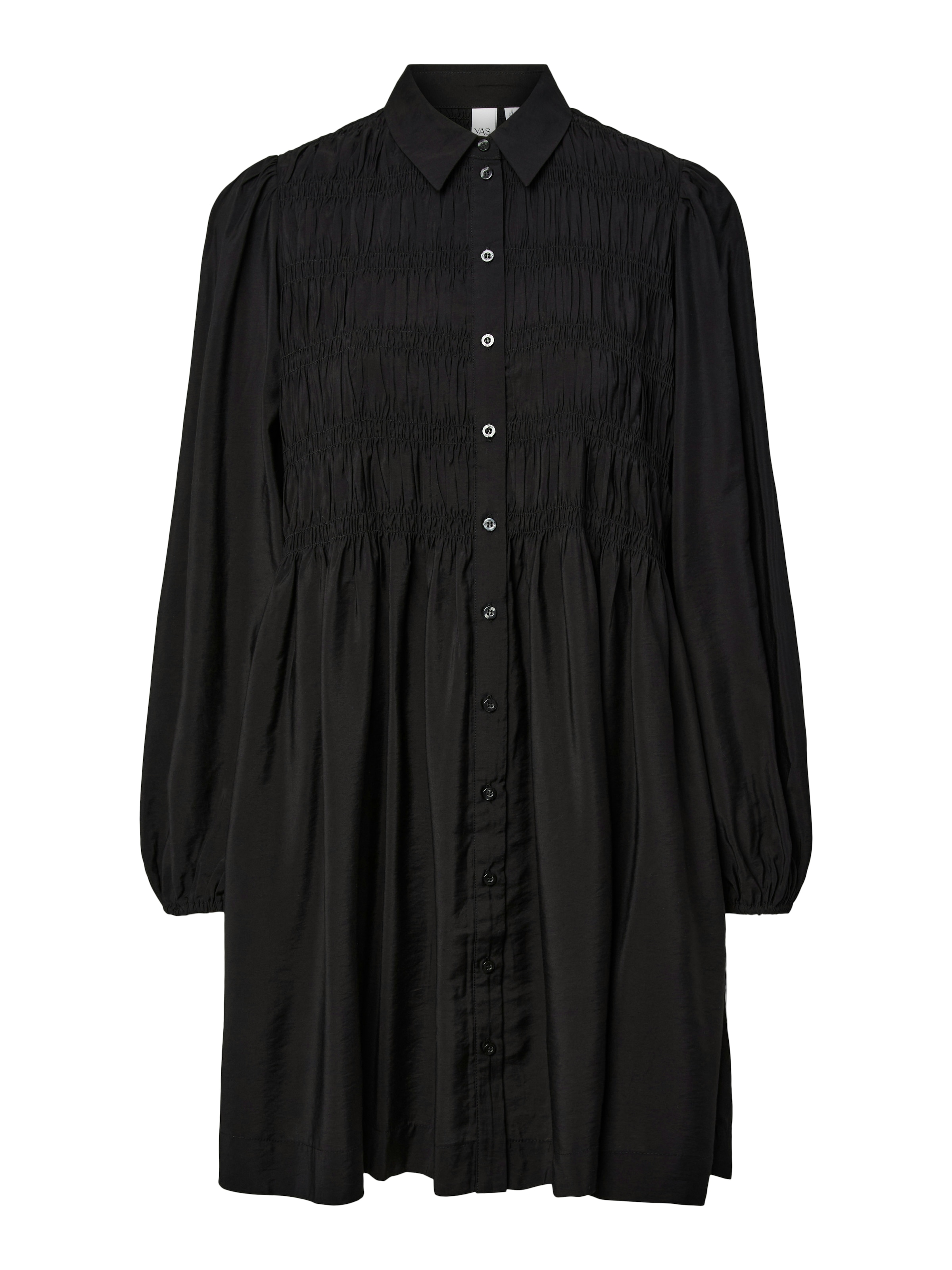 Y.A.S Smokkleid »YASPALA LS SMOCK SHIRT DRESS S. NOOS« Viskosemischung