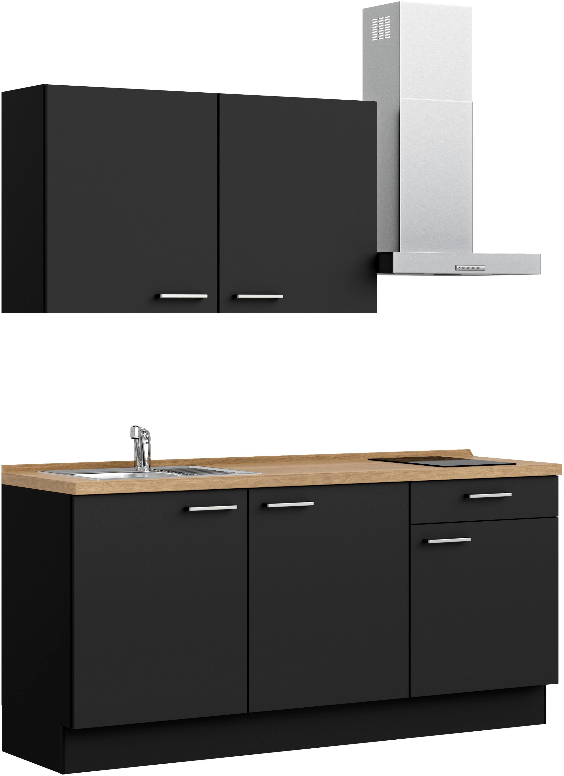 nobilia® Küchenzeile »"Touch I"«, vormontiert, Ausrichtung wählbar, Breite 180 cm, wahlw. mit E-Geräten