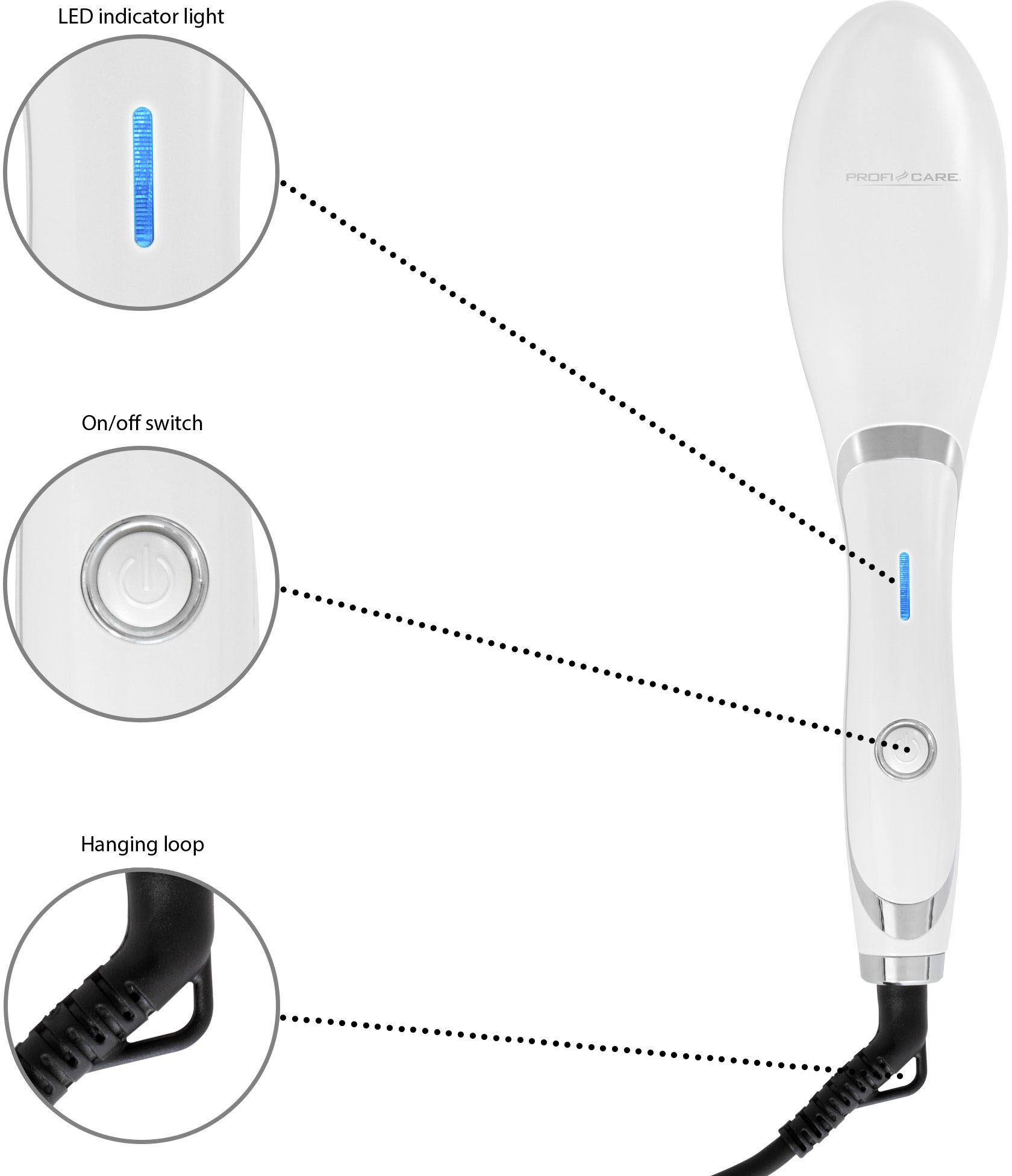 ProfiCare Haarglättbürste »PC-GB 3021«, Ionen-Technologie