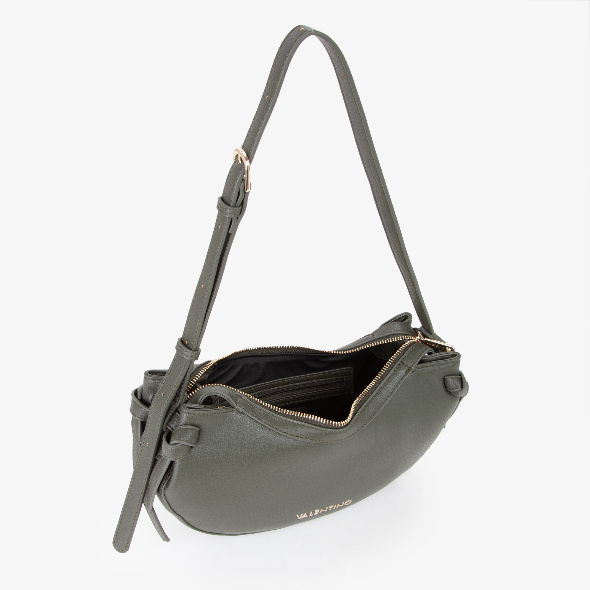 VALENTINO BAGS Schultertasche »WIN RE« , Damen Umhägetasche, Tragetasche, Handtasche mit goldfarbenem Label