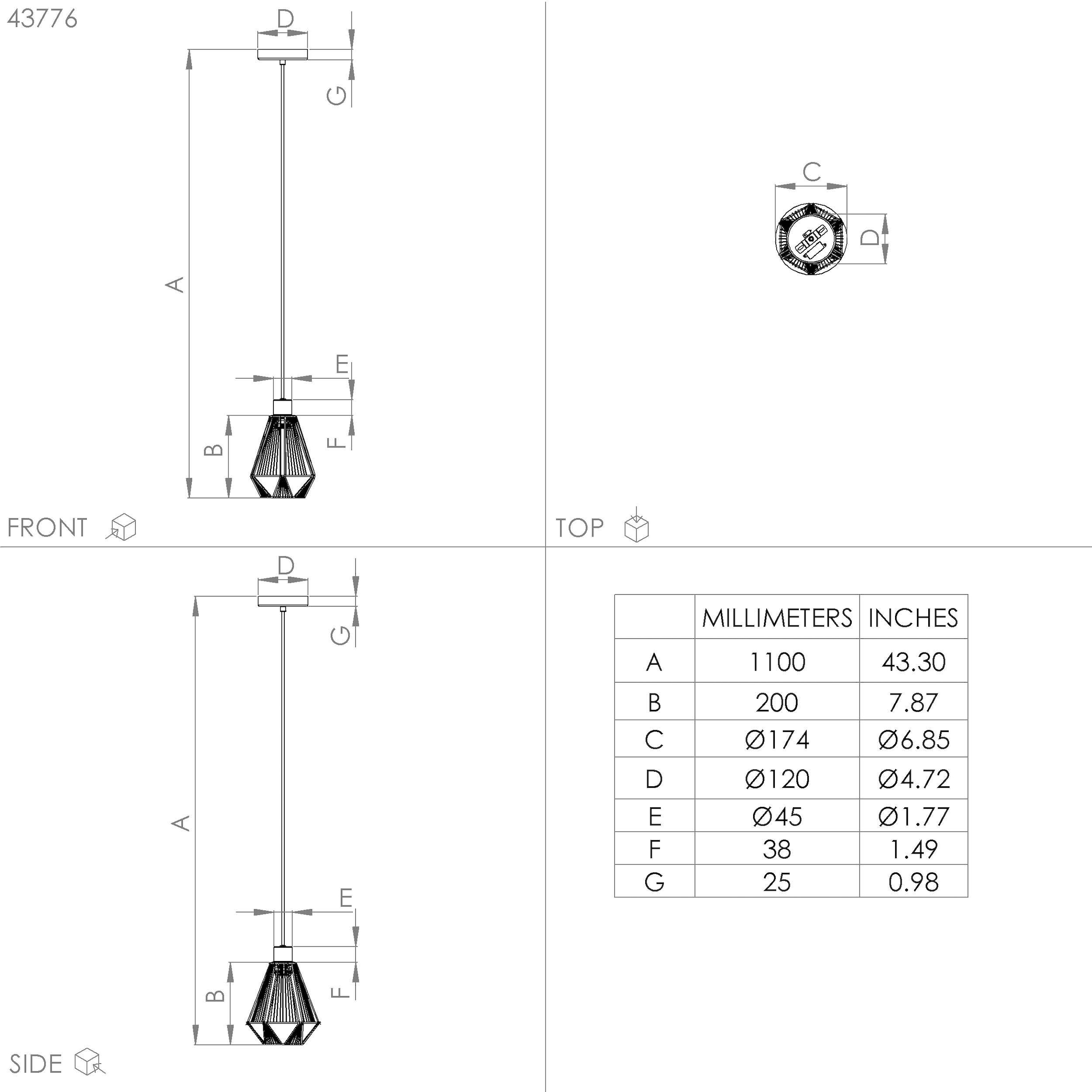 E27 Hängeleuchte »ADWICKLE«, Stahl in schwarz 1X40W - online - EGLO Hängeleuchte aus exkl. kaufen