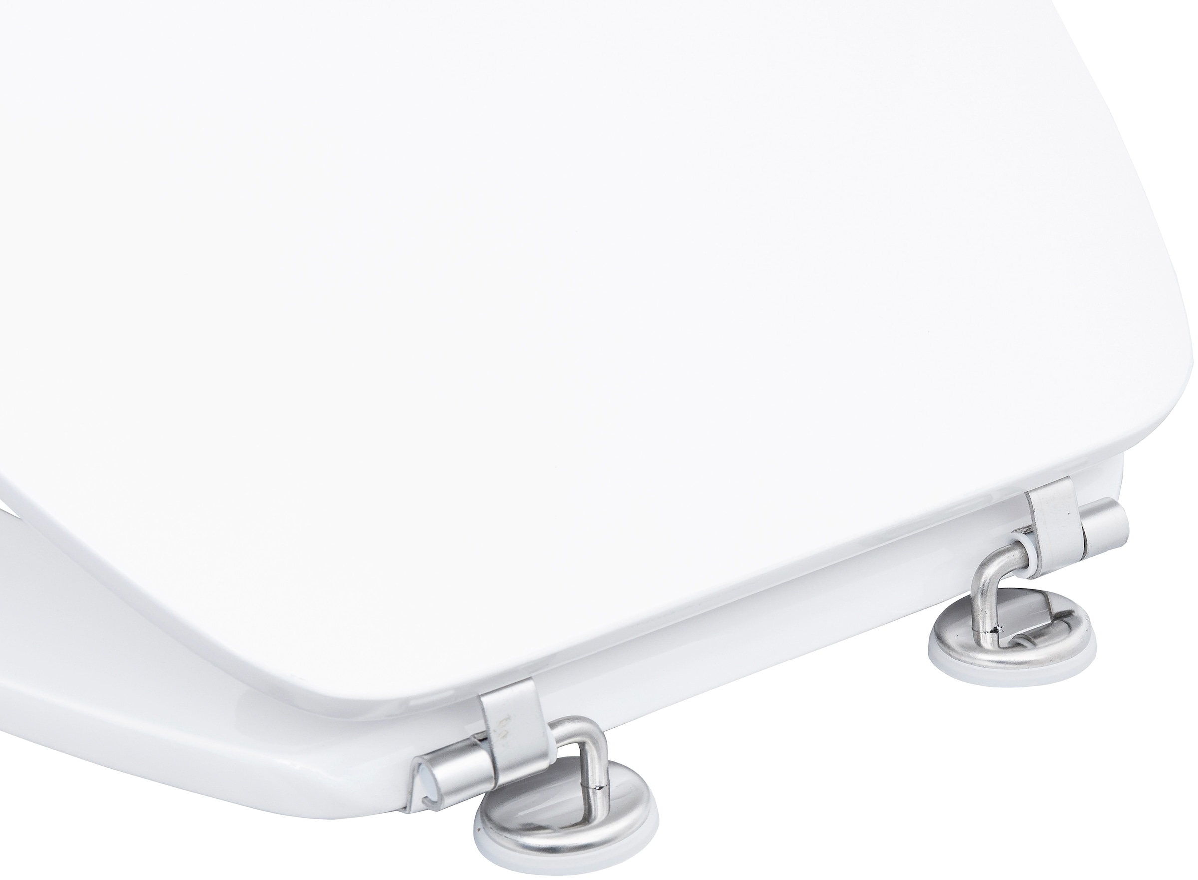 CORNAT WC-Sitz »Klassisch weißer Look - Hochwertig Holzkern - Komfortables Sitzgefühl« Schlichtes Design passt in jedes Badezimmer / Toilettensitz