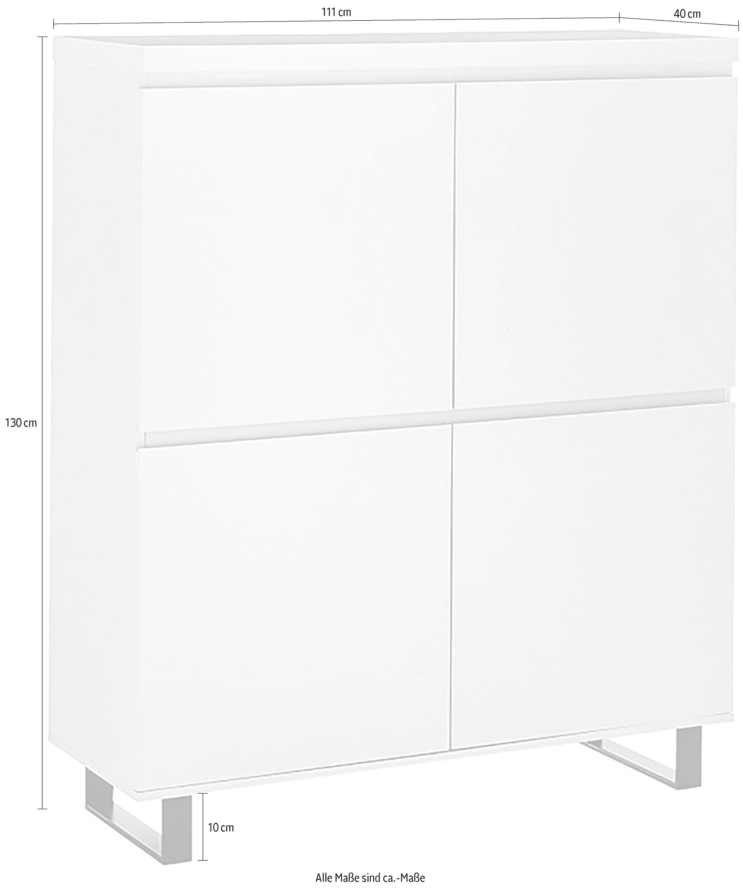 MCA furniture Highboard »AUSTIN Highboard«, Türen mit Dämpfung