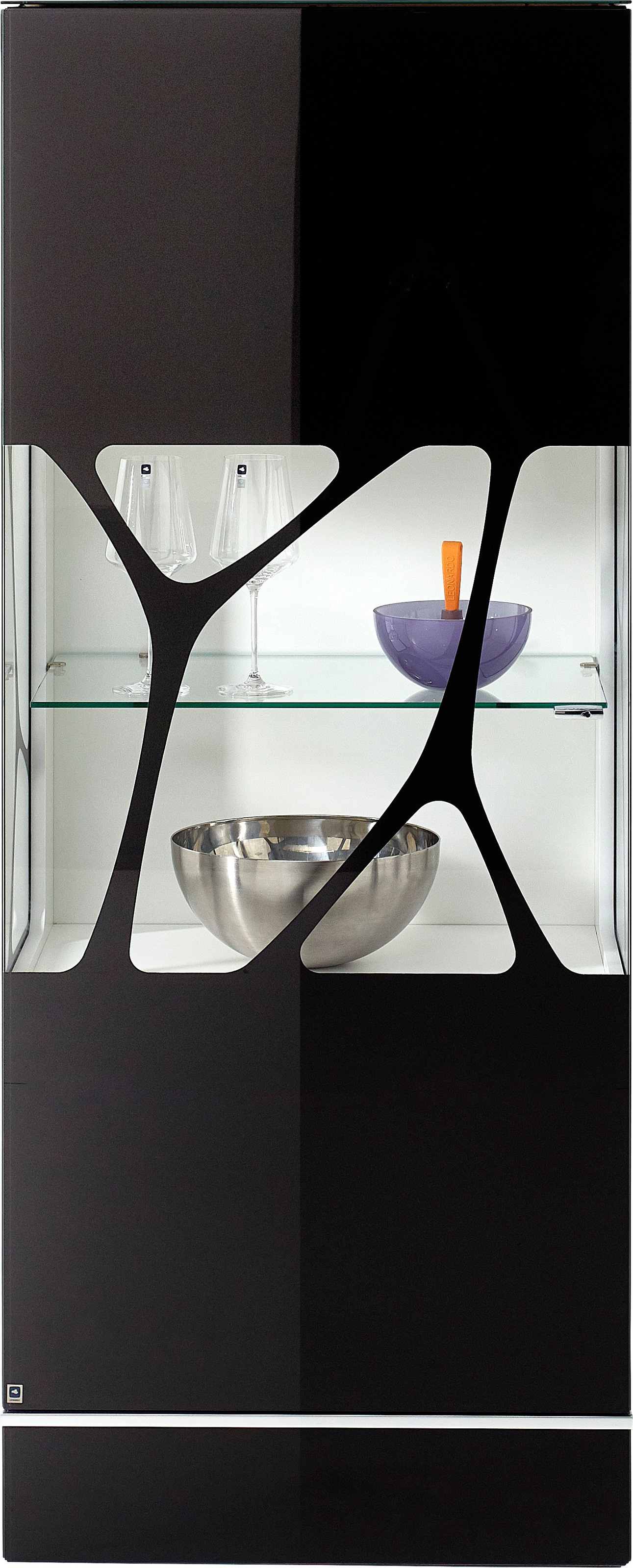 LEONARDO Highboard »CUBE«, mit Genetics, wahlweise mit Beleuchtung, Höhe 157 cm