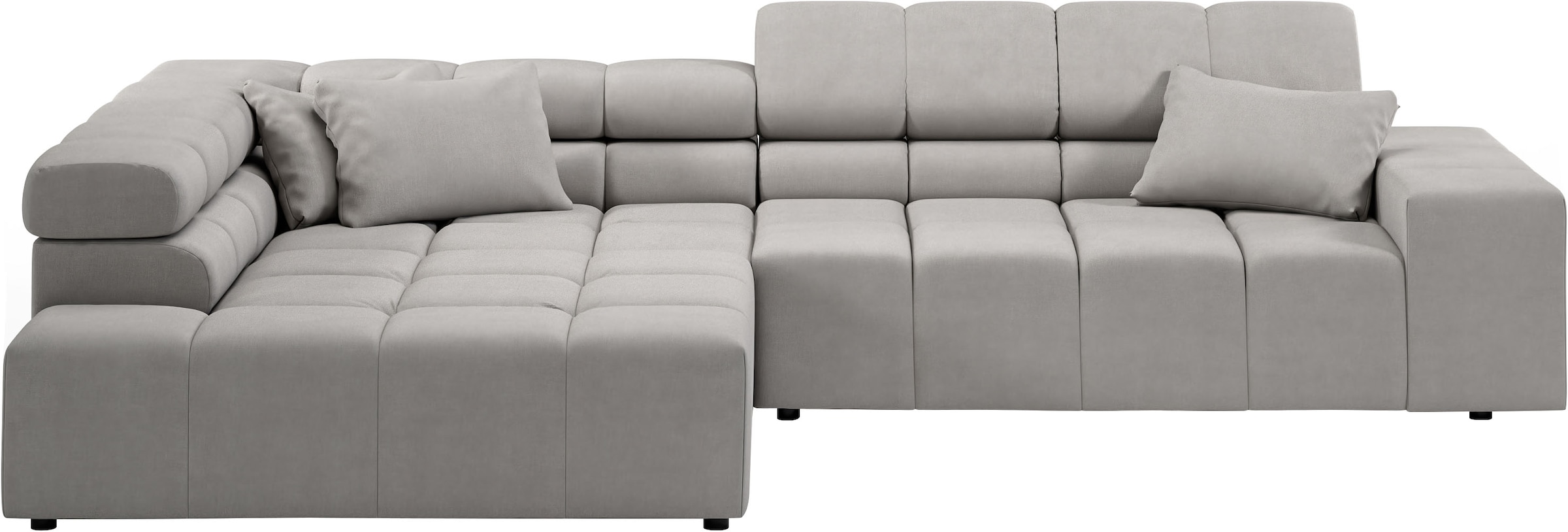 INOSIGN Ecksofa »Ancona incl. Kopfteilverstellung, Breite 319cm, L-Form«, wahlweise motorische Sitztiefenverstellung, auch in Cord + Easy Care